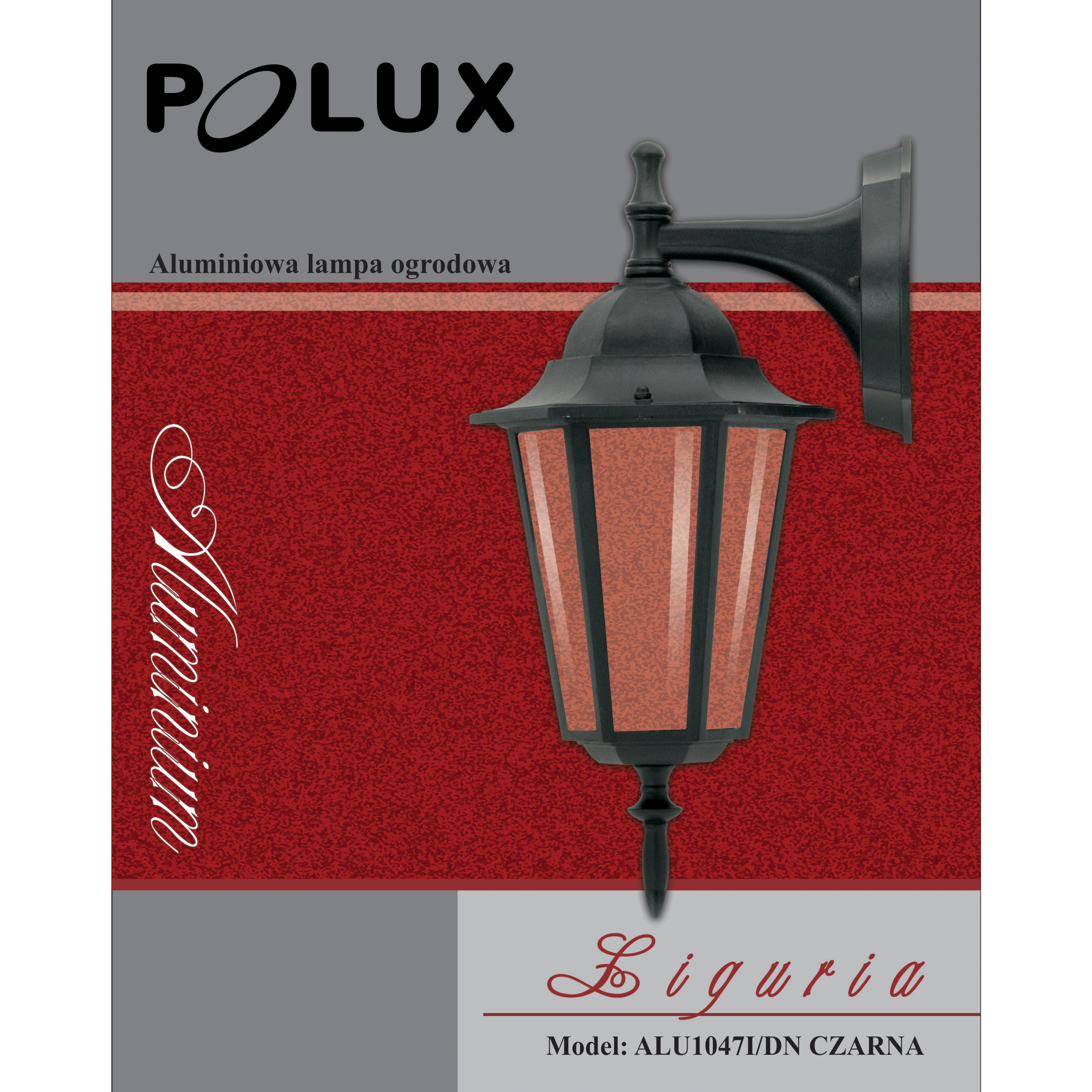 Kinkiet zewnętrzny LIGURIA IP43 czarny E27 POLUX - 6