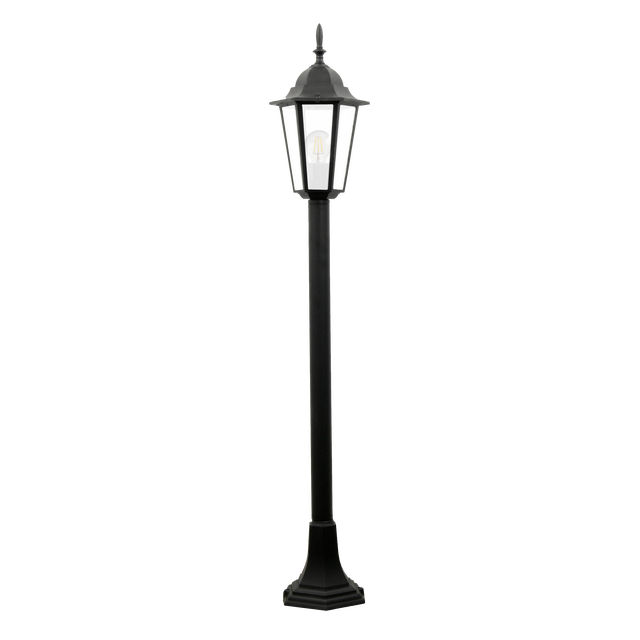 Lampa ogrodowa stojąca słupek Liguria E27 100 cm czarna IP44 Goldlux
