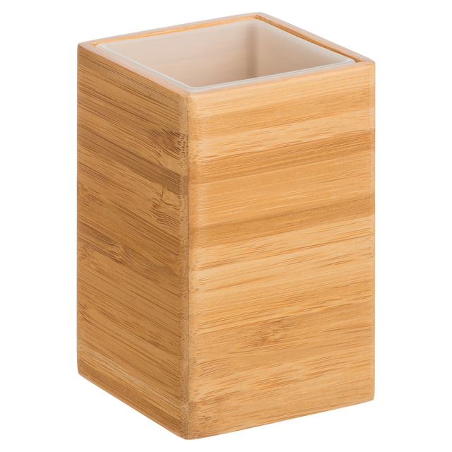 Vaso de baño Natural Bamboo marrón mate