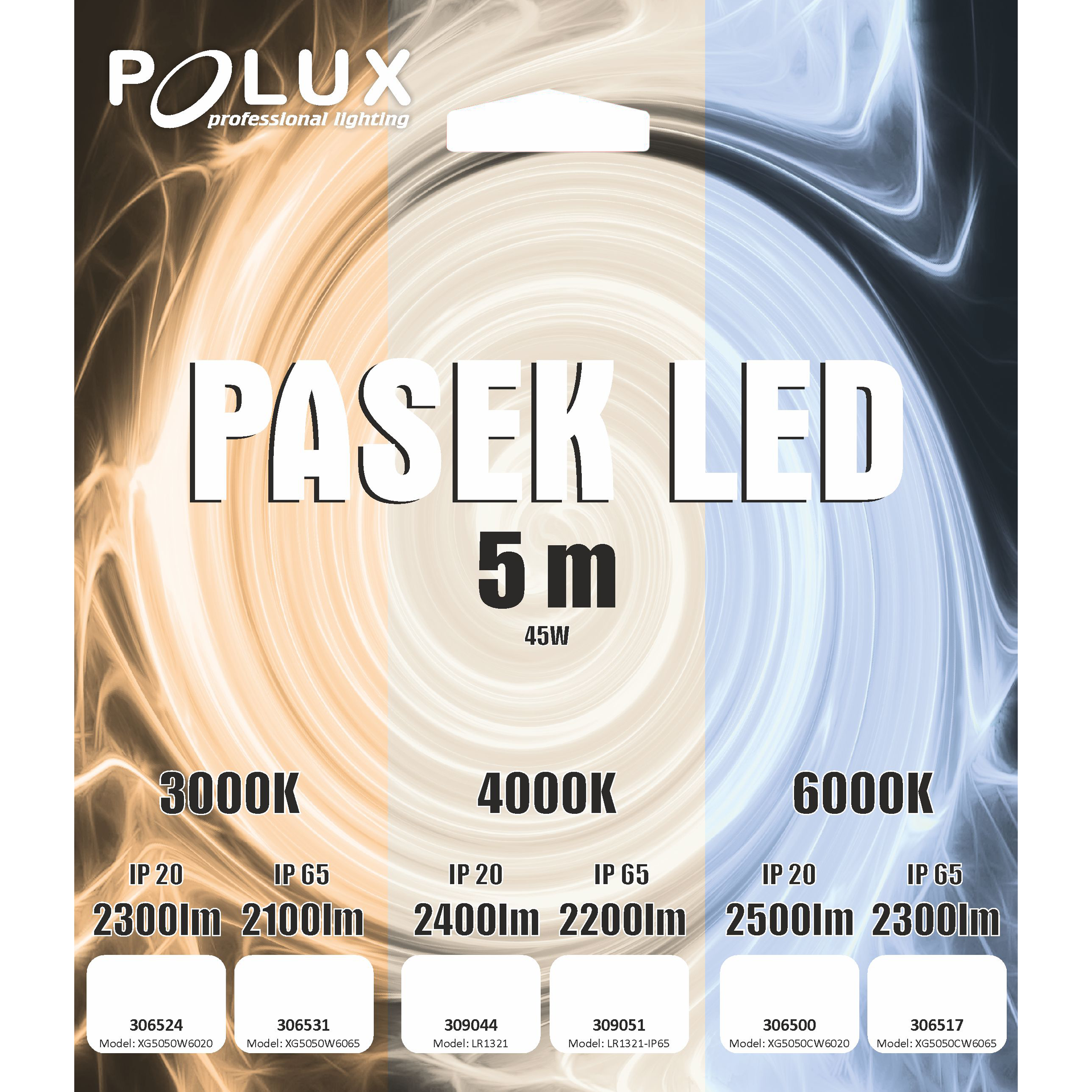 Taśma LED IP20 460 lm/m 5 m barwa neutralna POLUX - 11