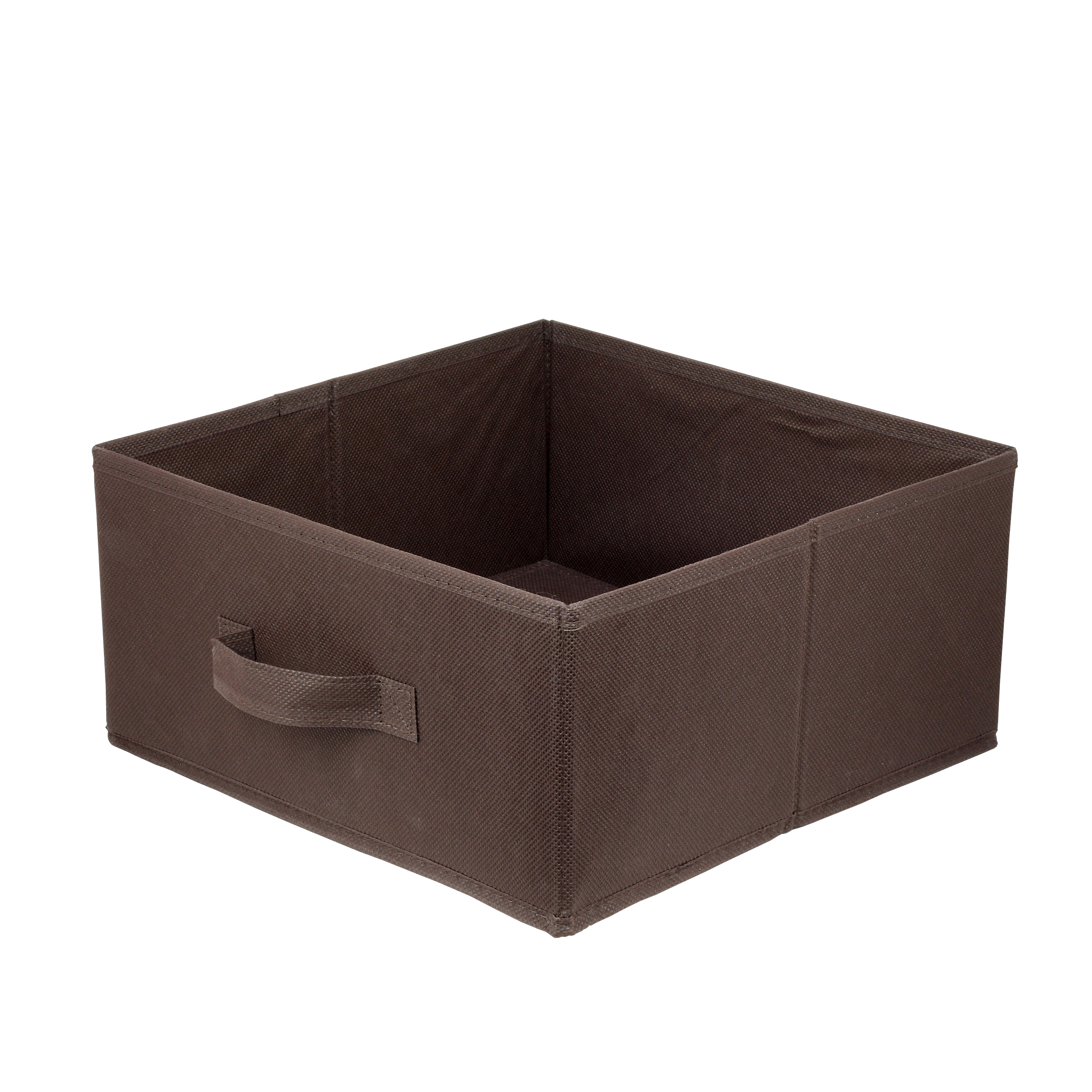 Pudełko tekstylne Kub 31 x 31 x 15 cm ciemnobrązowe