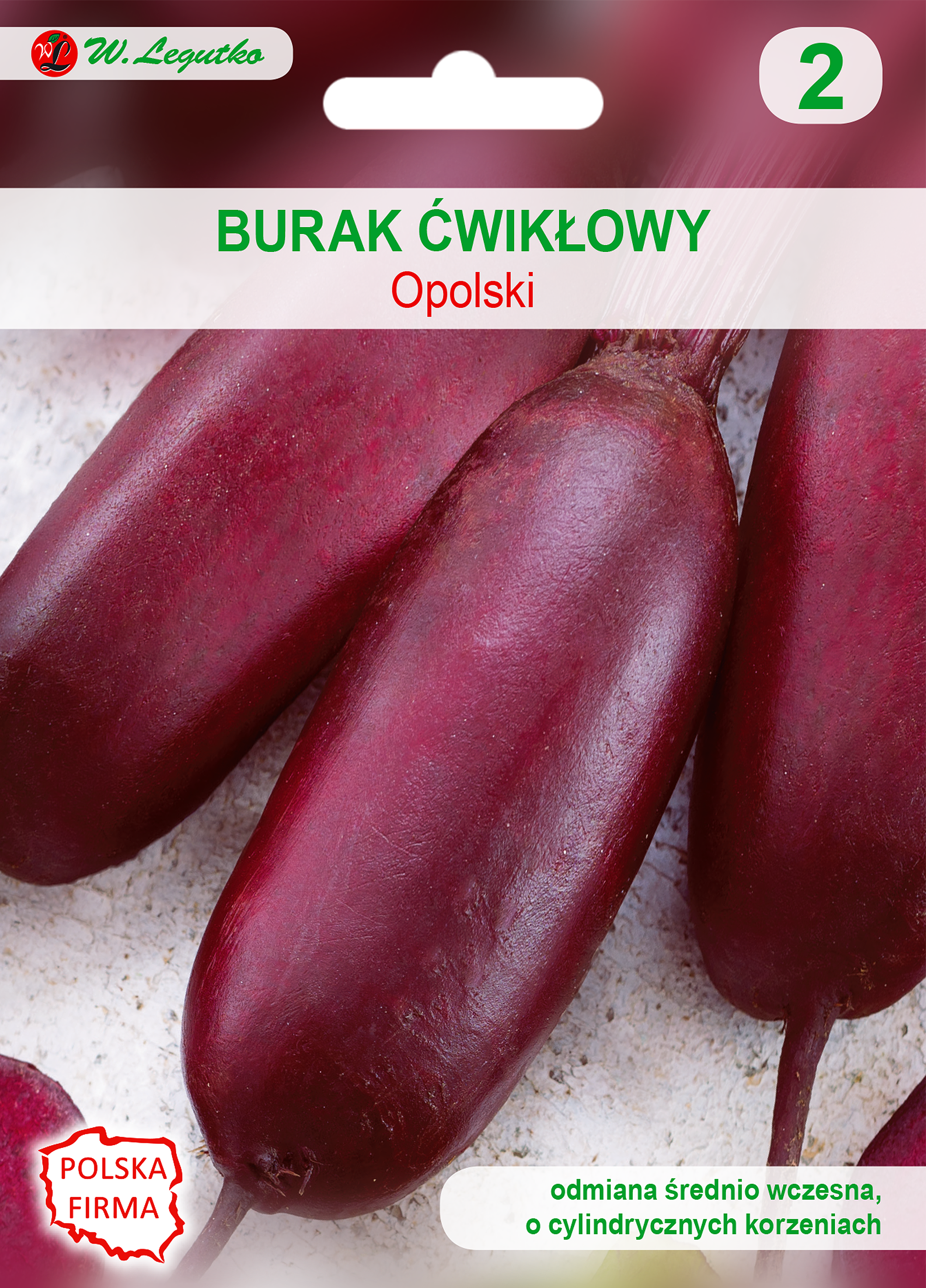 Burak ćwikłowy Opolski cylindryczny nasiona 10g W. Legutko