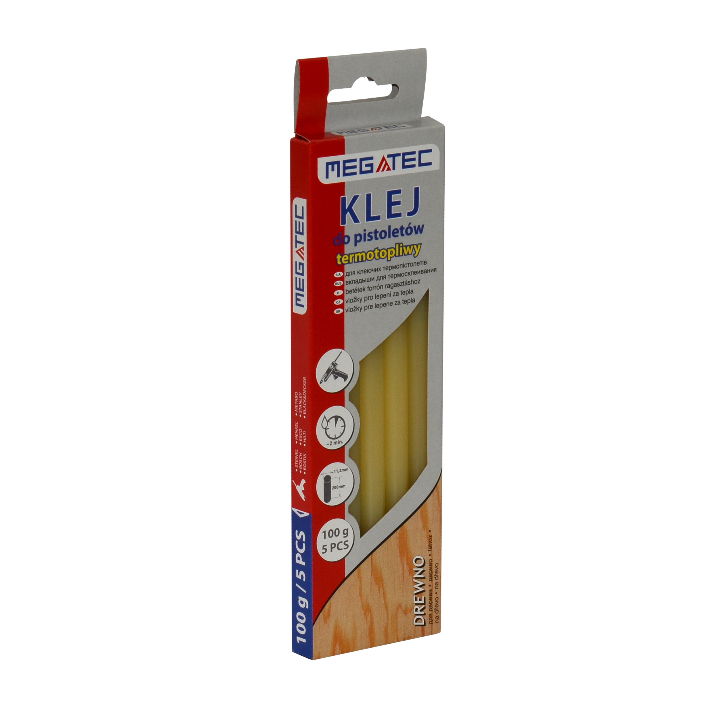 Klej termotopliwy do drewna i kartonu 11.2 mm x 200 mm 100 g Termik