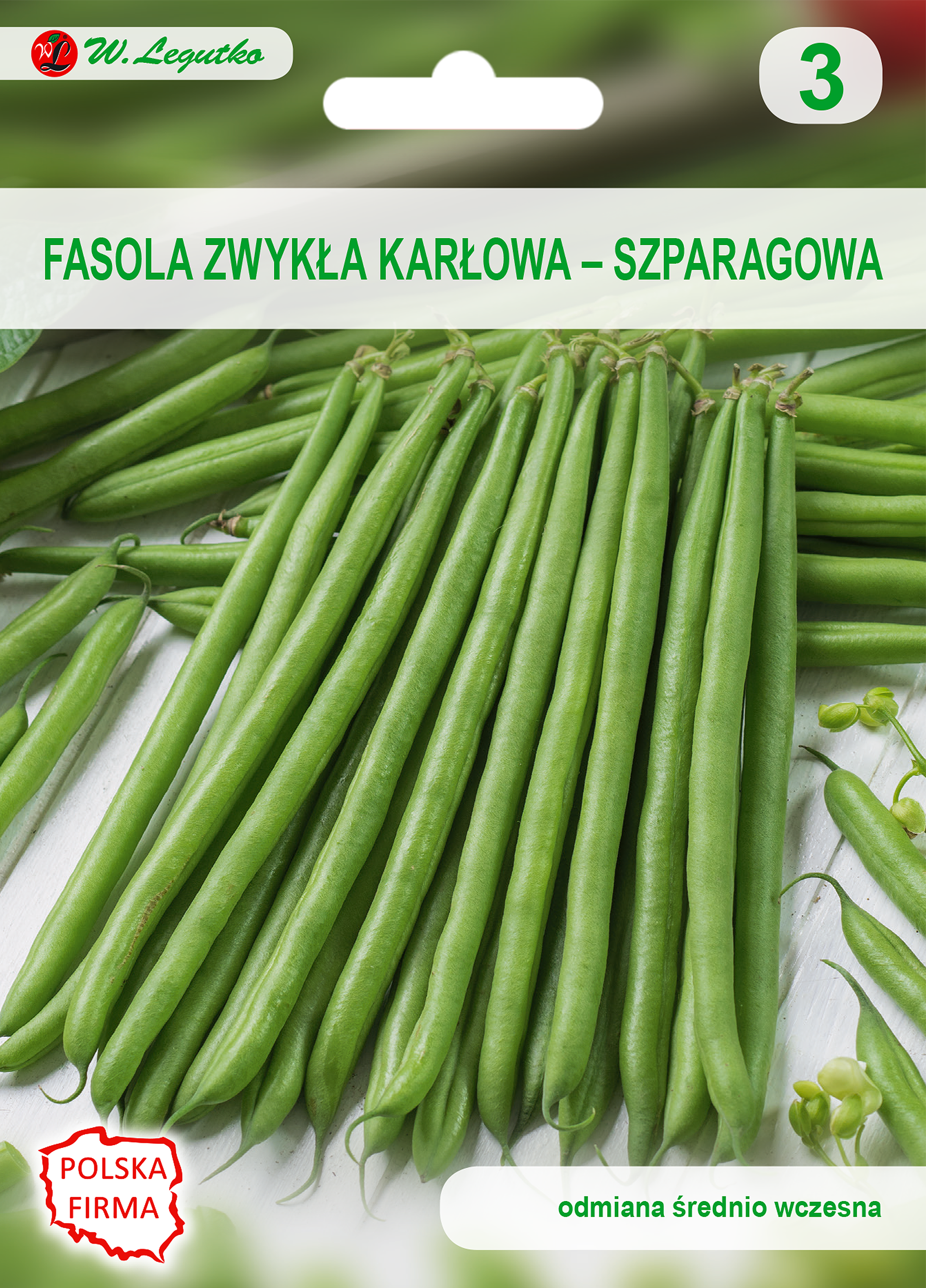 Fasola szparagowa karłowa Cropper Teepee nasiona 35g W. Legutko