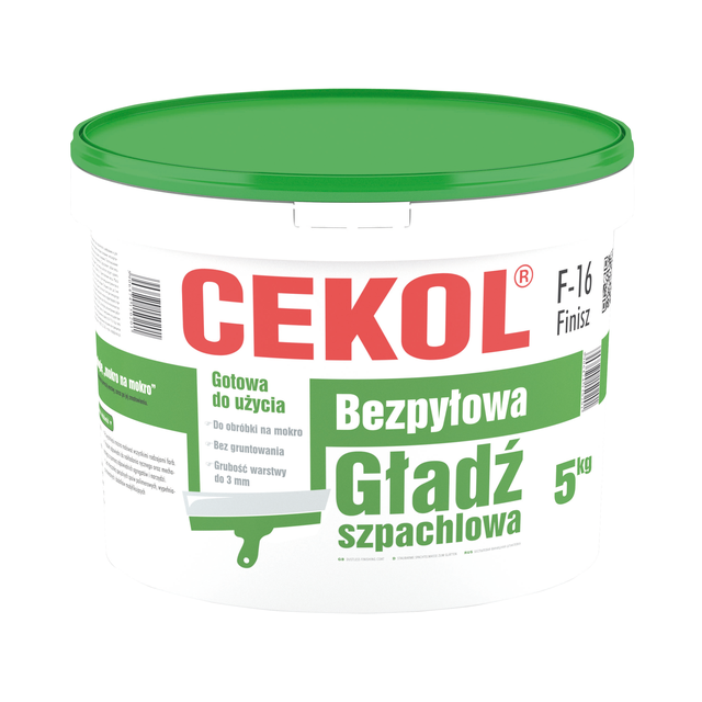 Gotowa gładź polimerowa F-16 Finish 5 kg Cekol