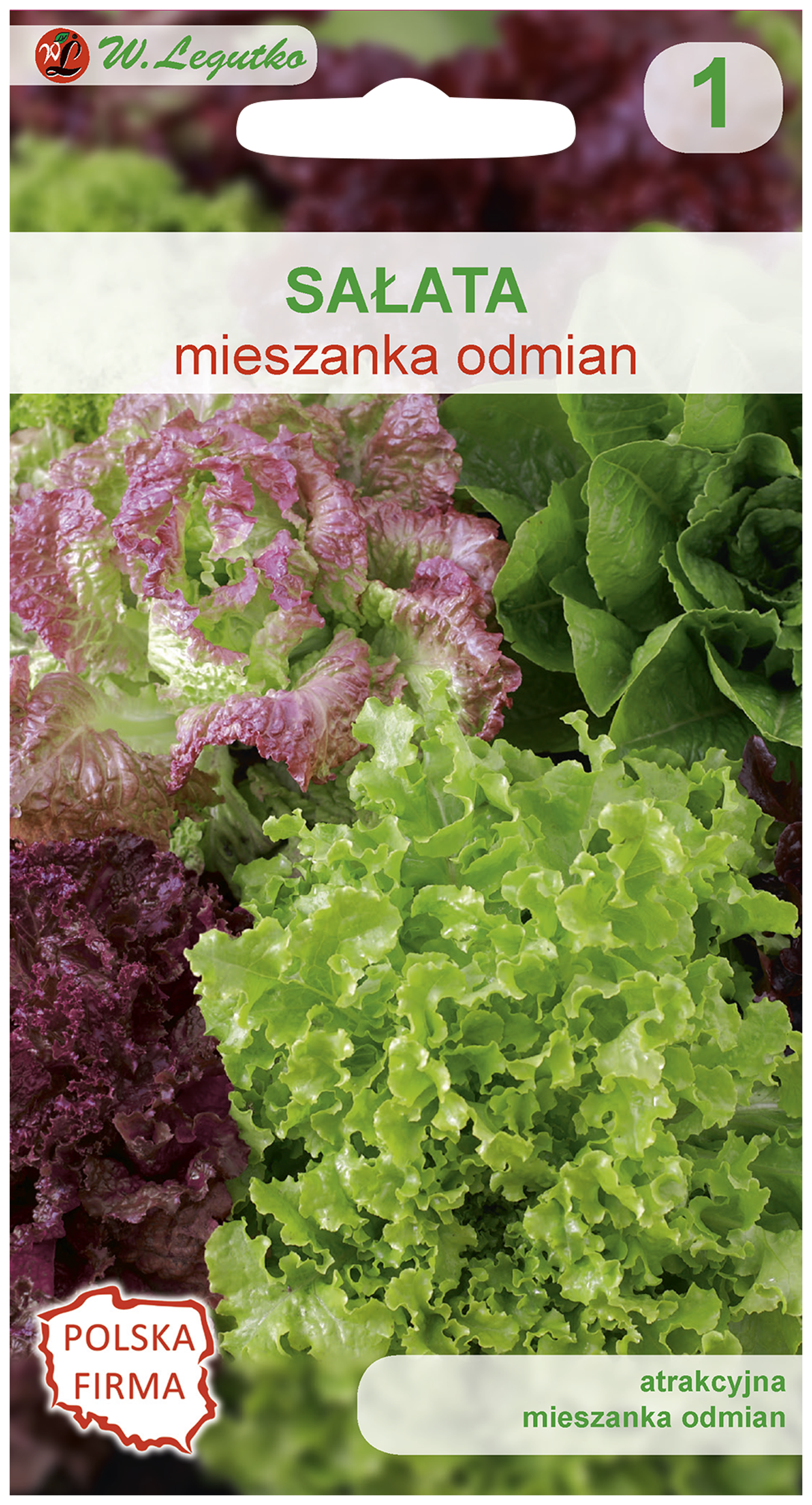 Sałata mieszanka odmian nasiona W. Legutko