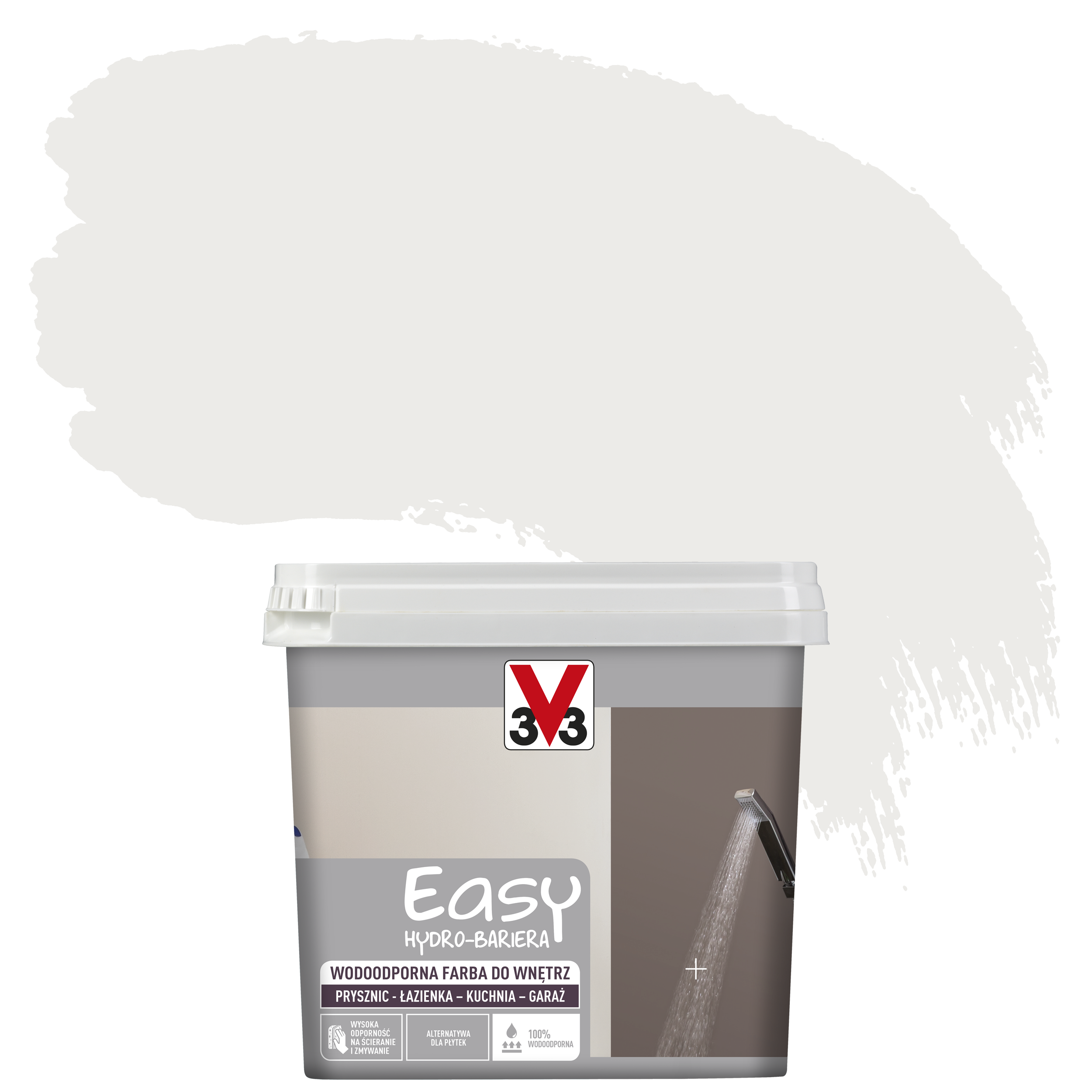 Farba wodoodporna EASY HYDRO-BARIERA 0.75 l Biały Satyna V33