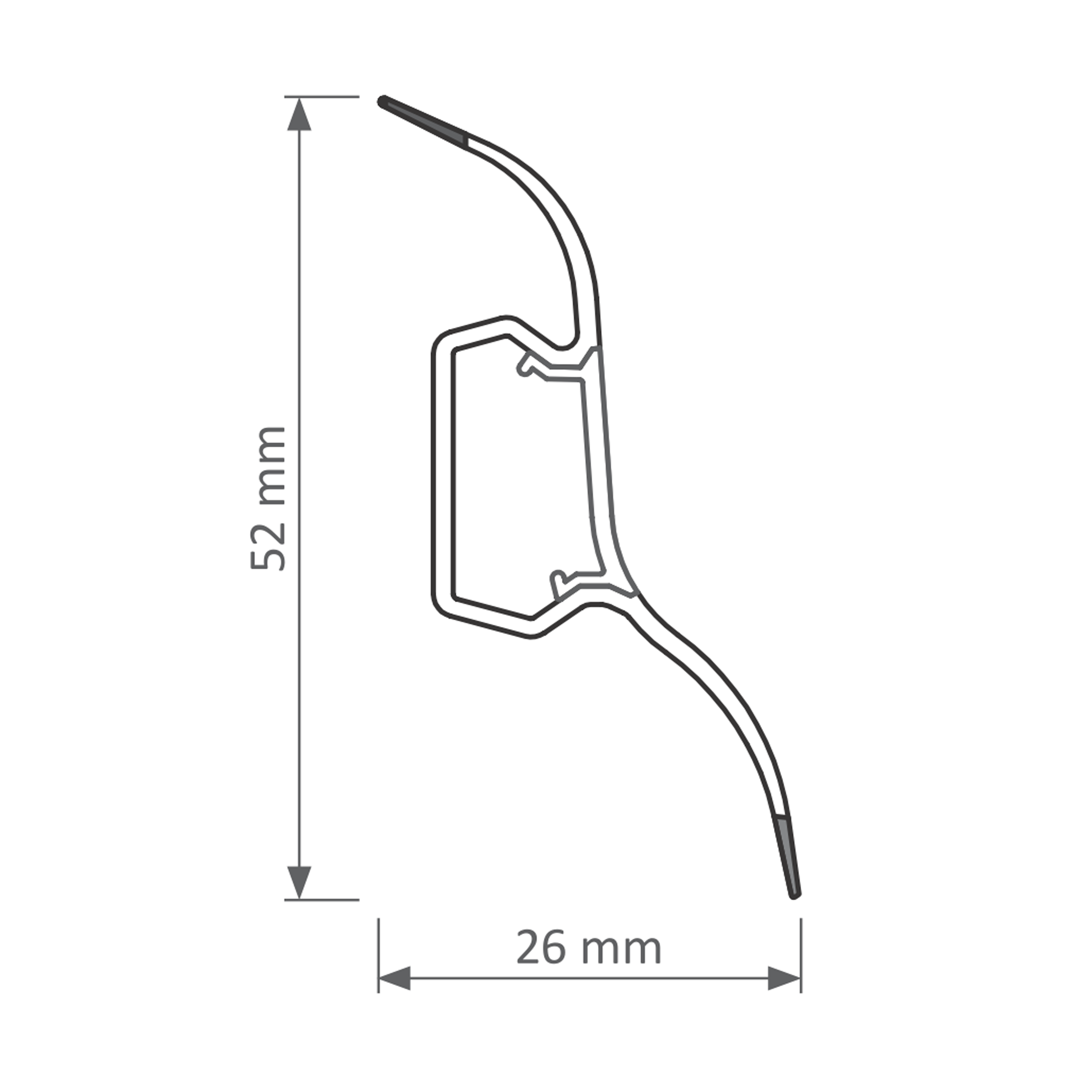 Listwa przypodłogowa PCV Dąb Antyczny LP 52.1 mm Korner - 2
