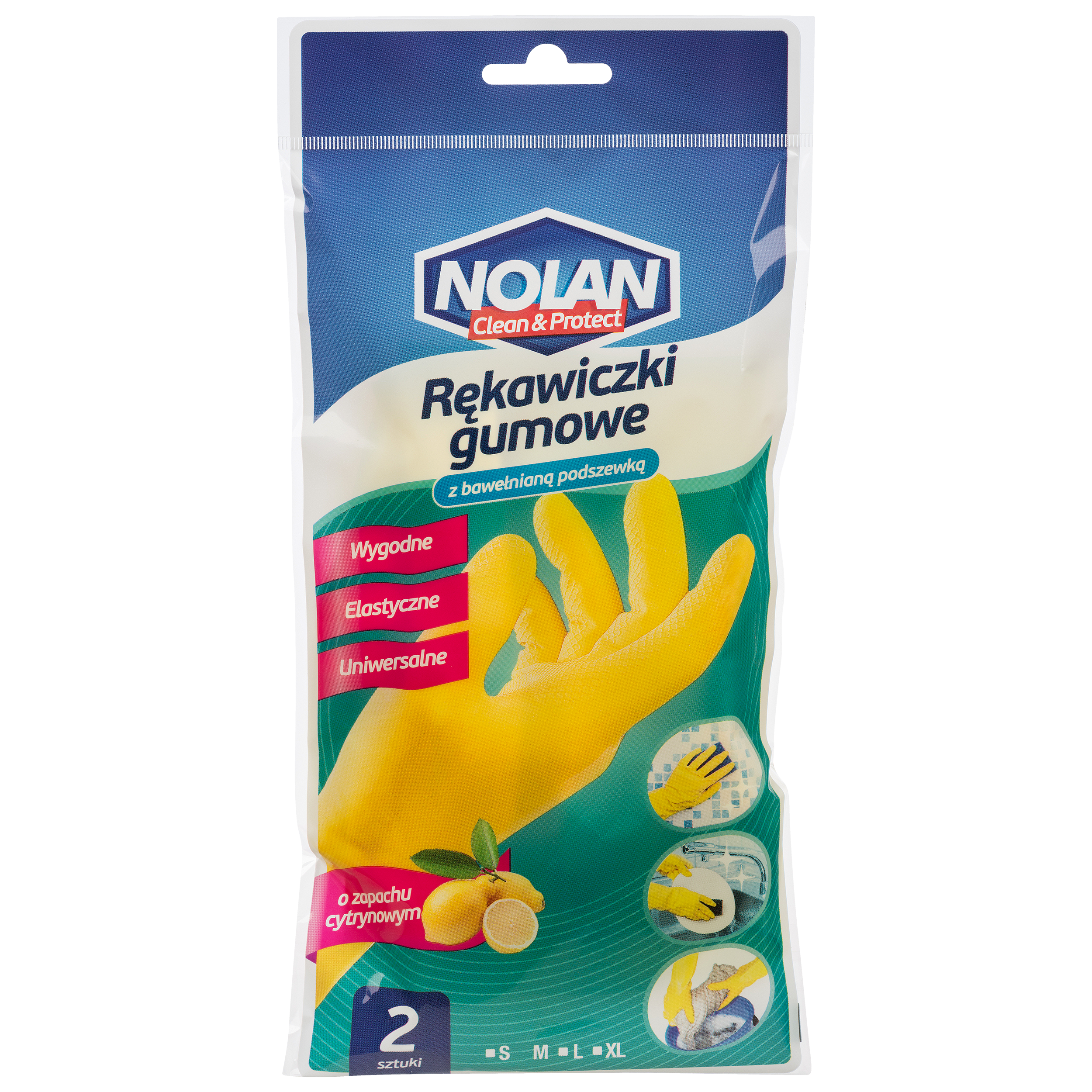 Rękawice ochronne gumowe r. M 2 szt. Nolan - 2
