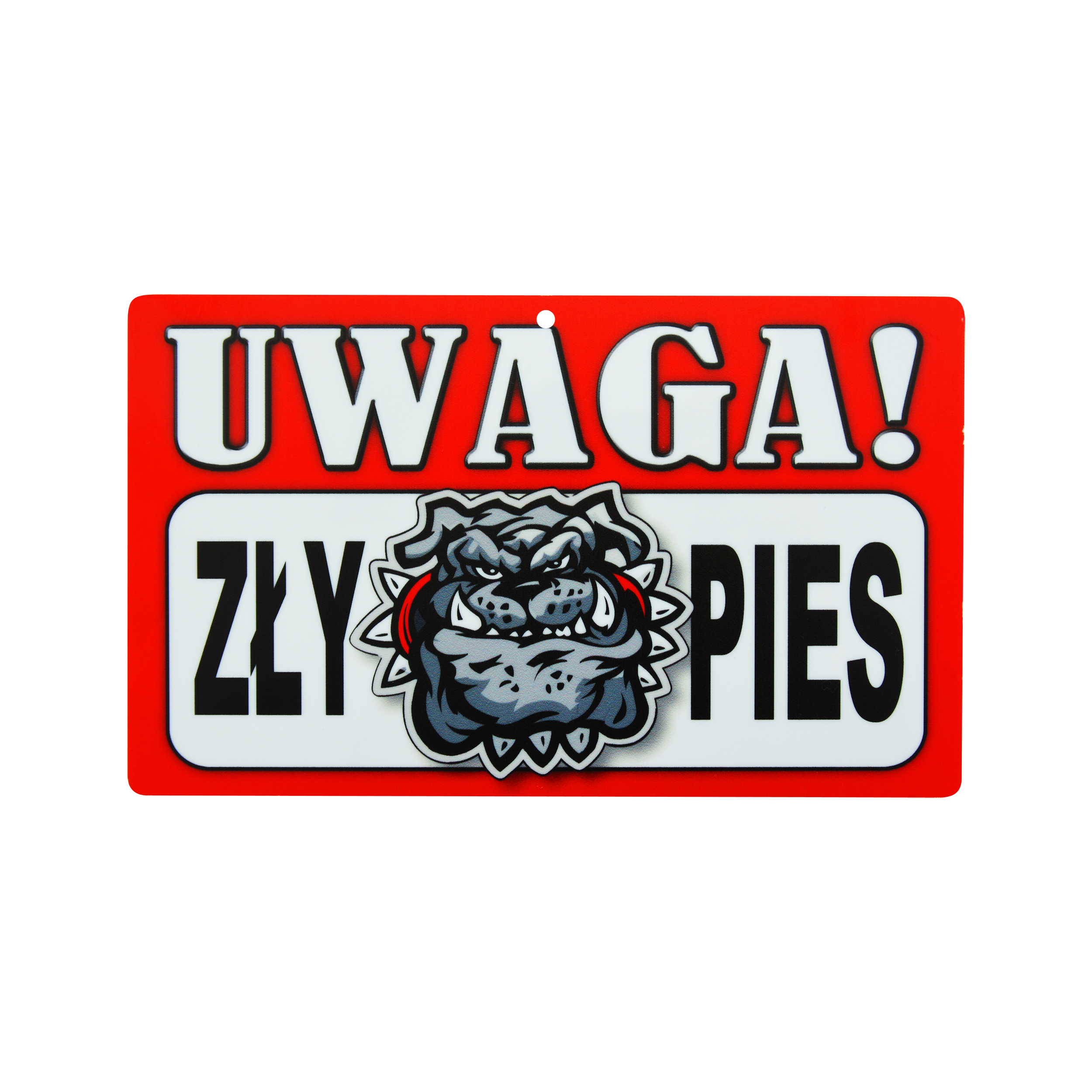 Znak informacyjny 'Uwaga! Zły pies' 12x20 cm