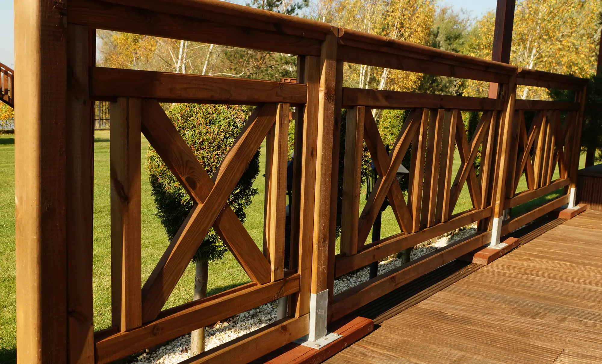Płot tarasowy Nive 180x90 cm drewniany Naterial - 6