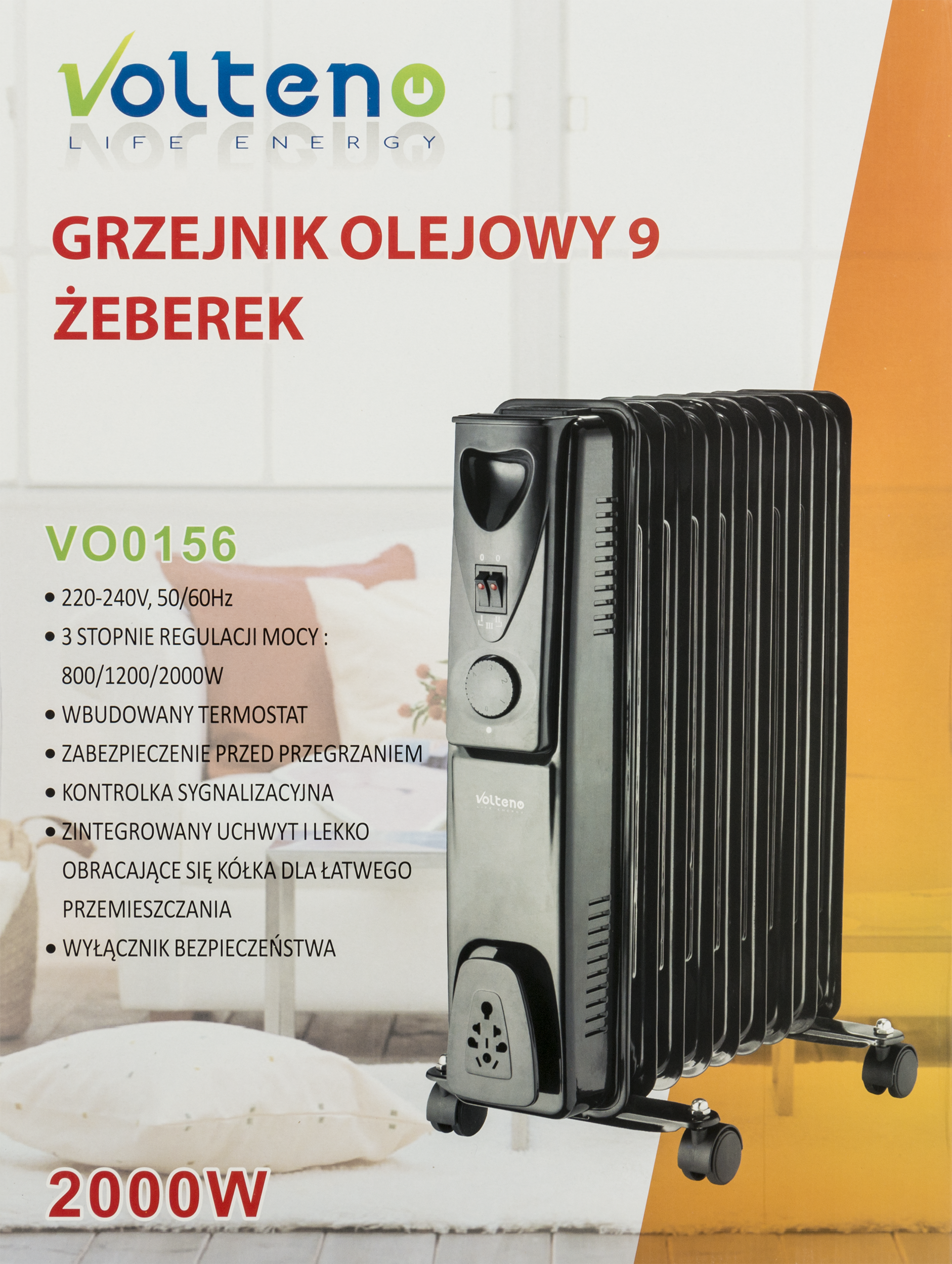 Grzejnik olejowy 2000W Czarny - 3