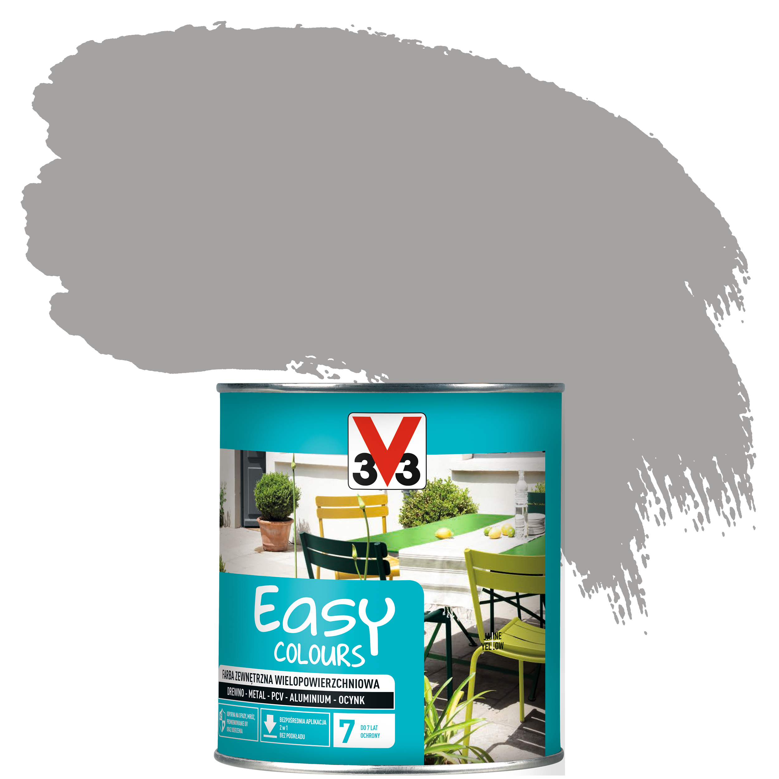 Farba zewnętrzna wielopowierzchniowa EASY COLOURS 0.75 l Szary alpejski Satynowy V33