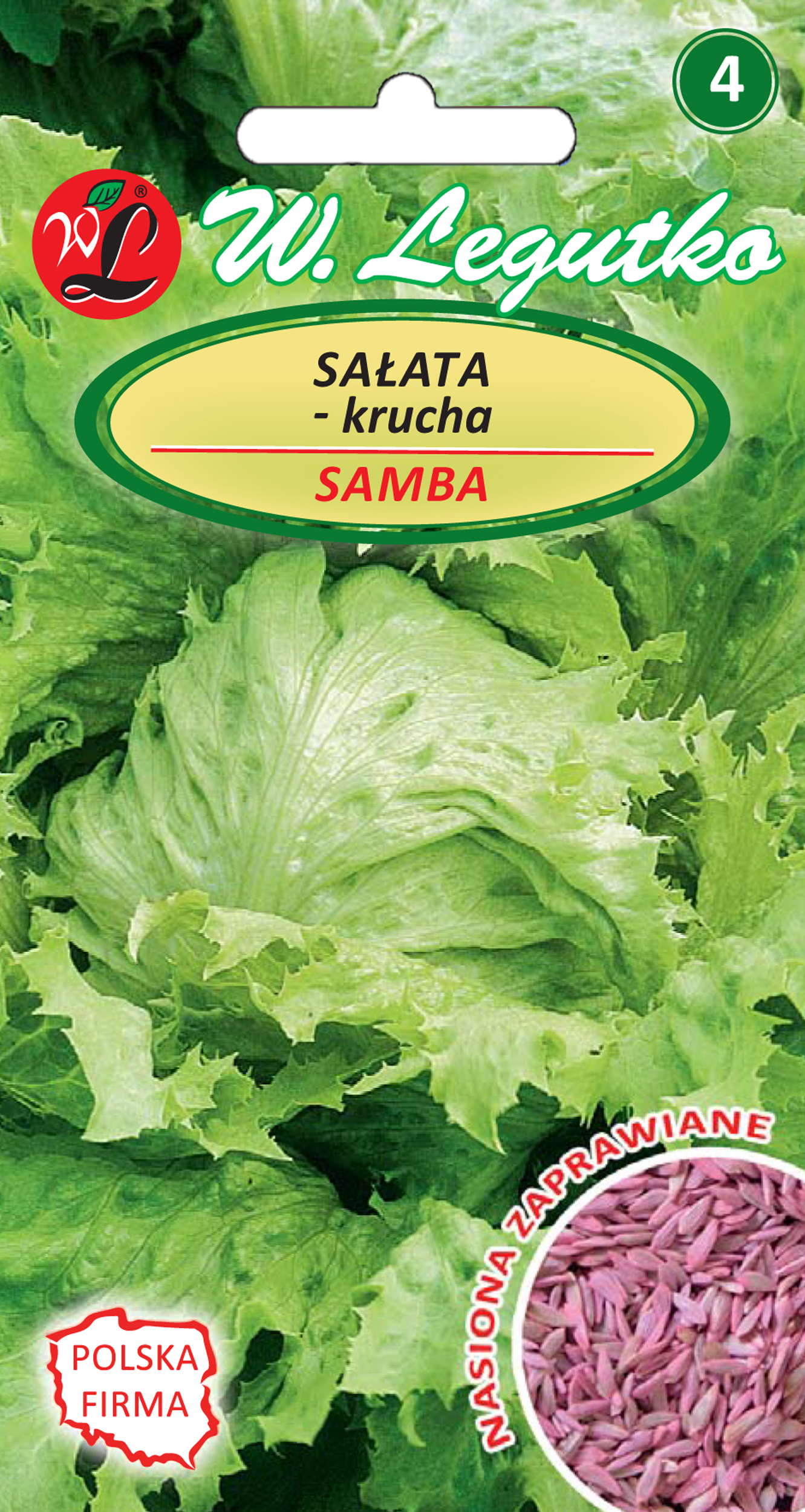 Sałata lodowa krucha Samba nasiona zaprawiane W. Legutko
