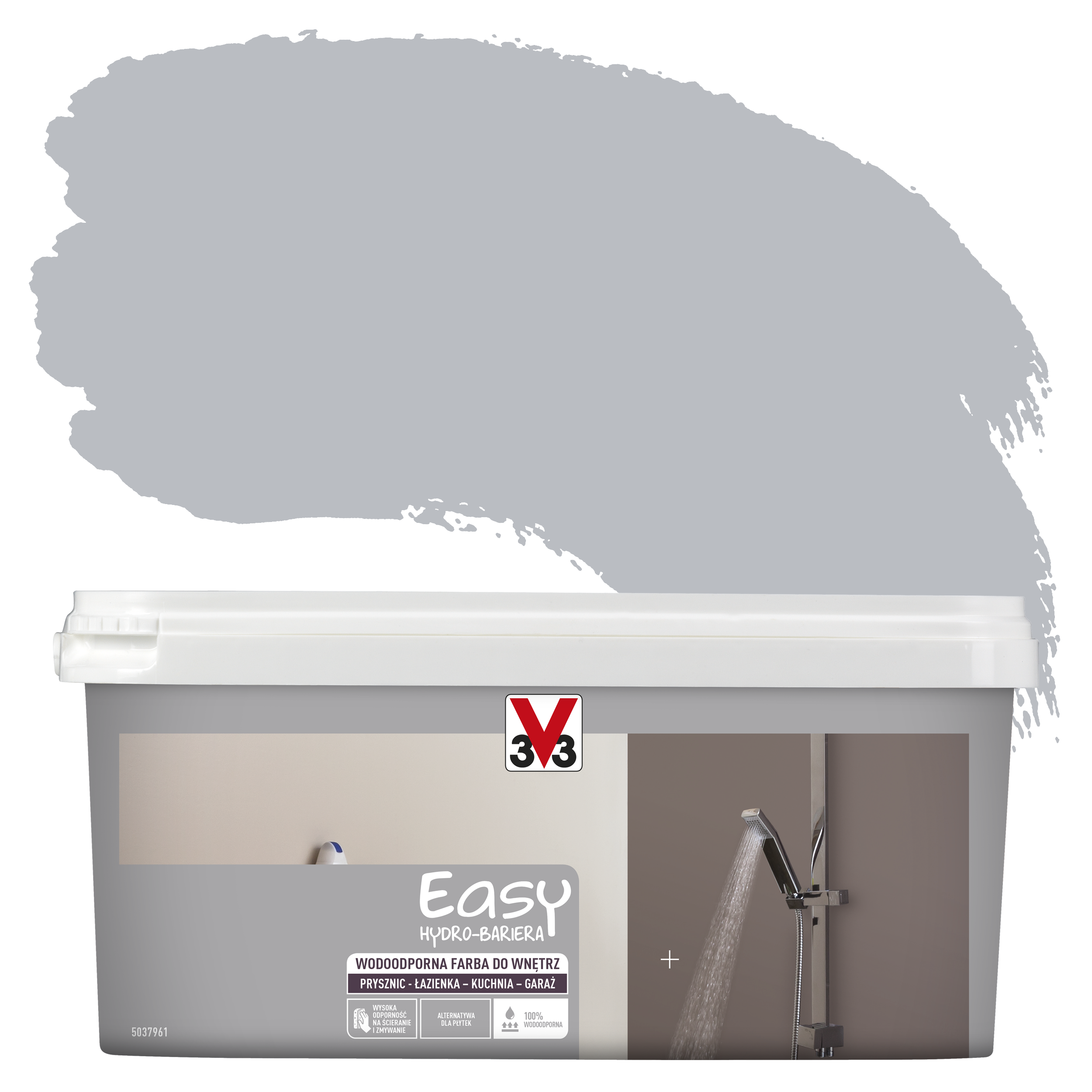 Farba wodoodporna EASY HYDRO-BARIERA 2 l Arktyczna mgła Satyna V33