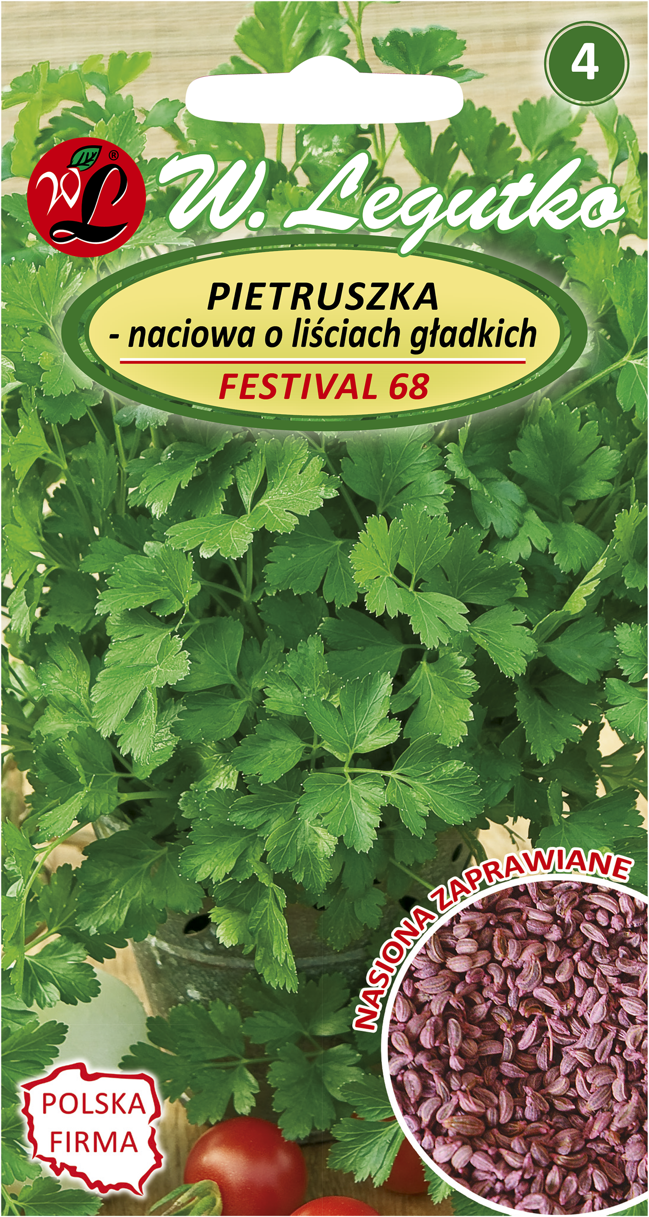 Pietruszka naciowa 'Festival 68' nasiona zaprawiane 5g W. Legutko