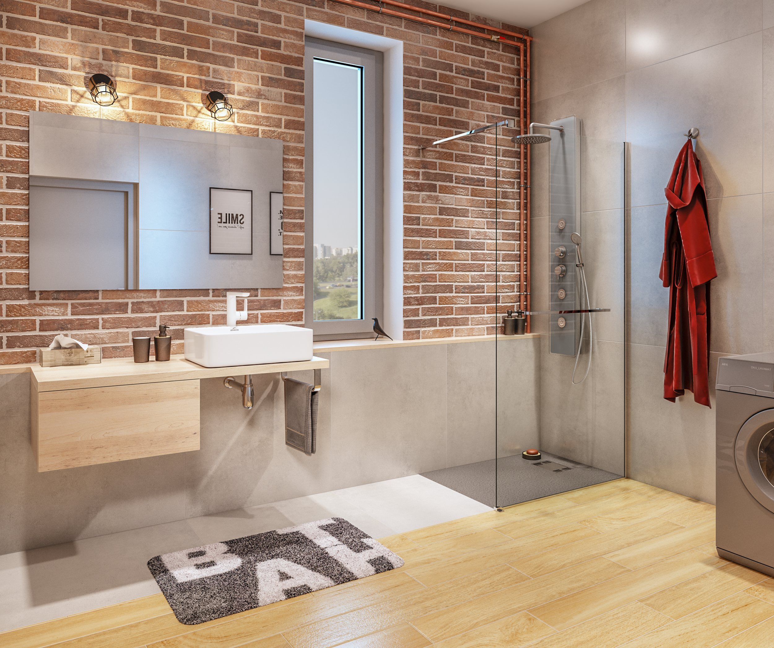 Lustro łazienkowe bez oświetlenia SOTE 80 x 120 cm SENSEA - 17