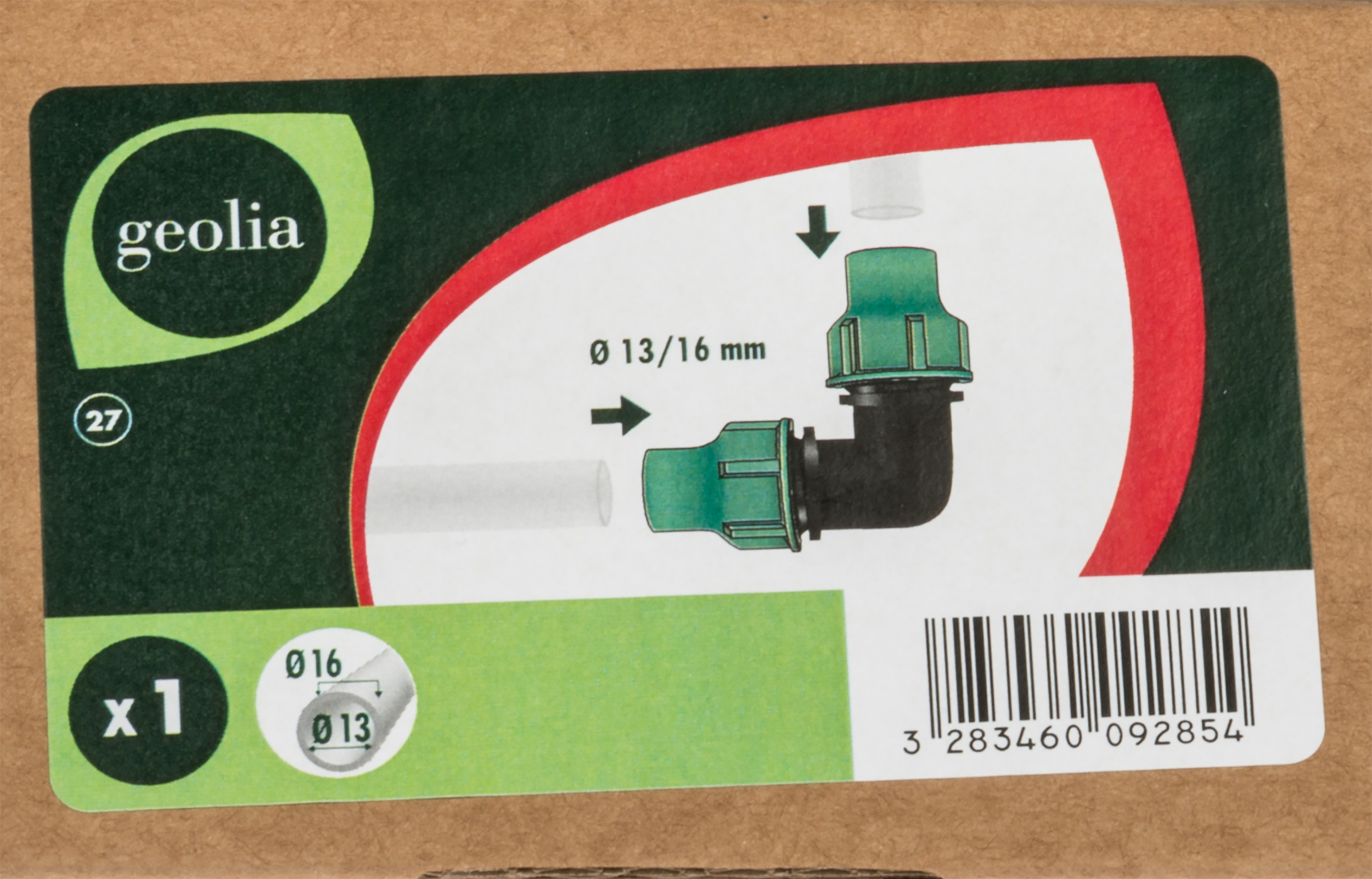 Codo extra JARDIBRIC para para tubería goteo 16 mm ø - 4