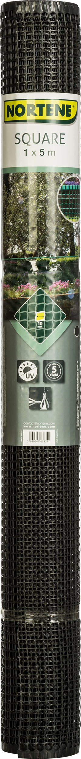 Siatka plastikowa 1x5 m antracytowa Square Nortene - 3