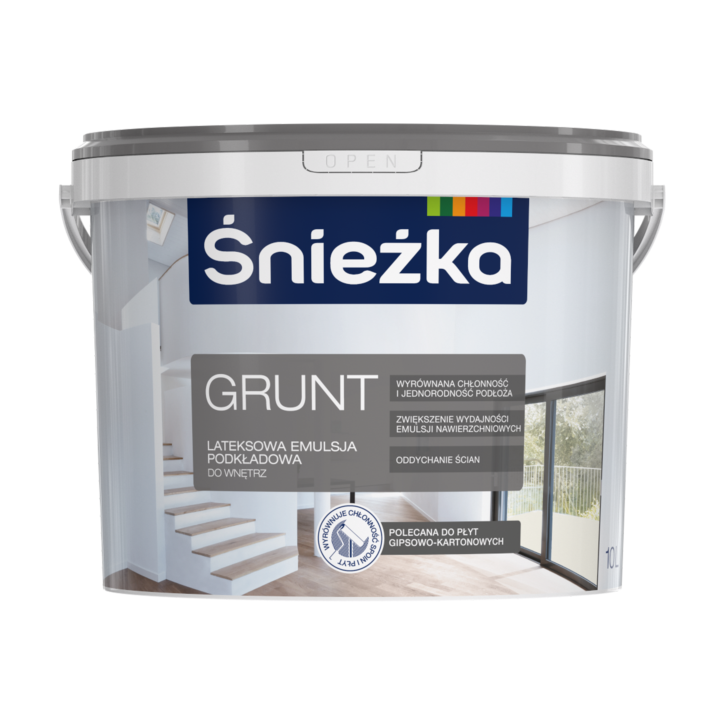 Farba podkładowa grunt 10 litrów Biały Śnieżka - 2