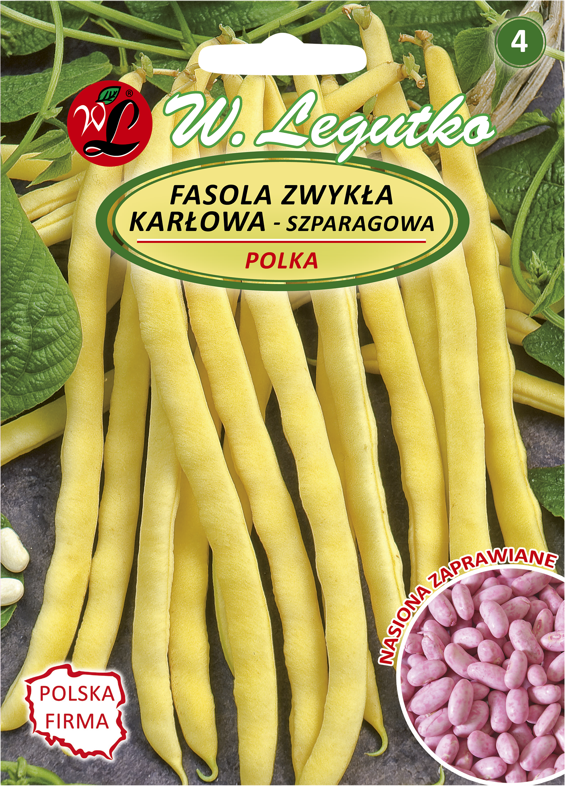 Fasola szparagowa karłowa Polka nasiona zaprawiane 30g W. Legutko