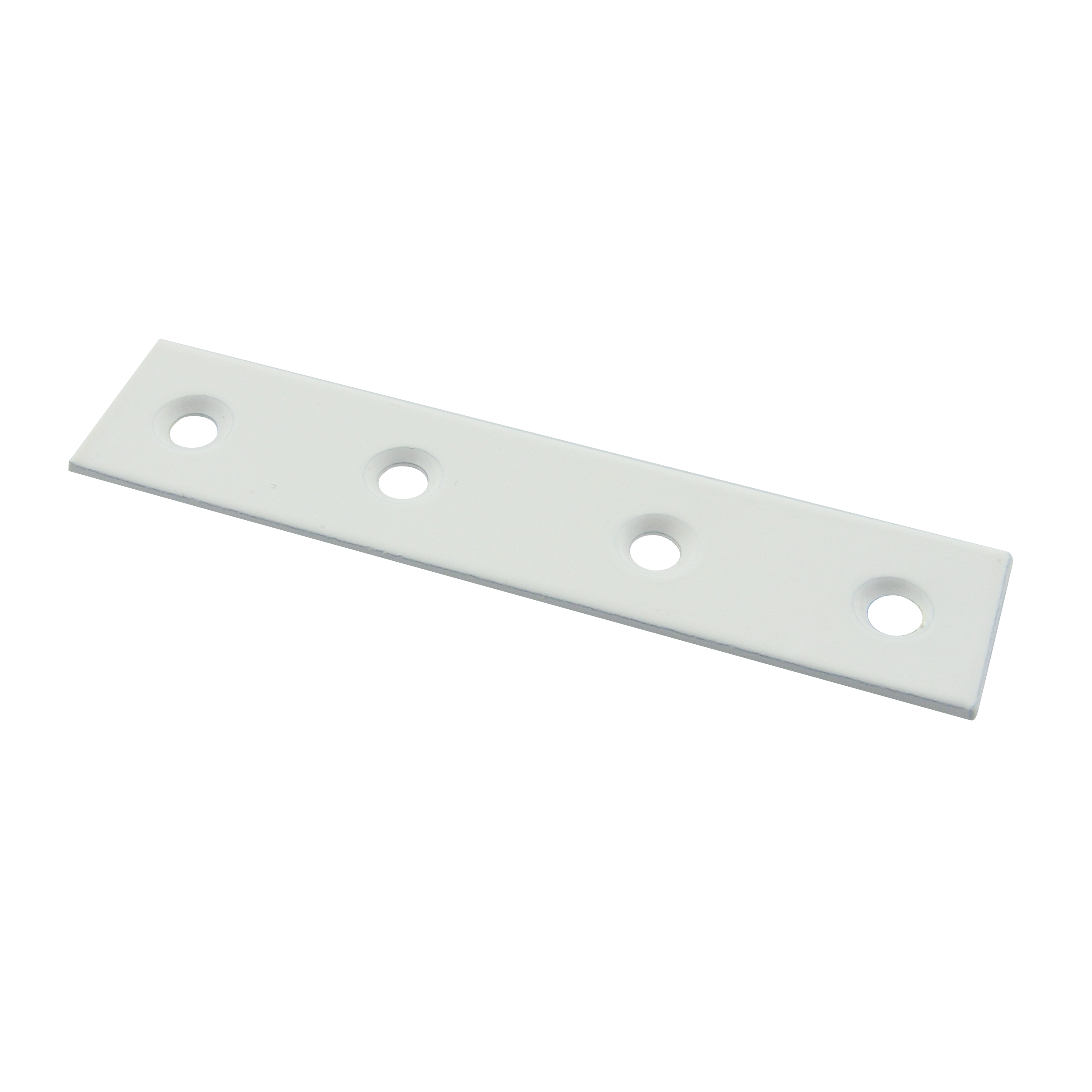 Łącznik płaski do płyt 80x17 mm stalowy biały