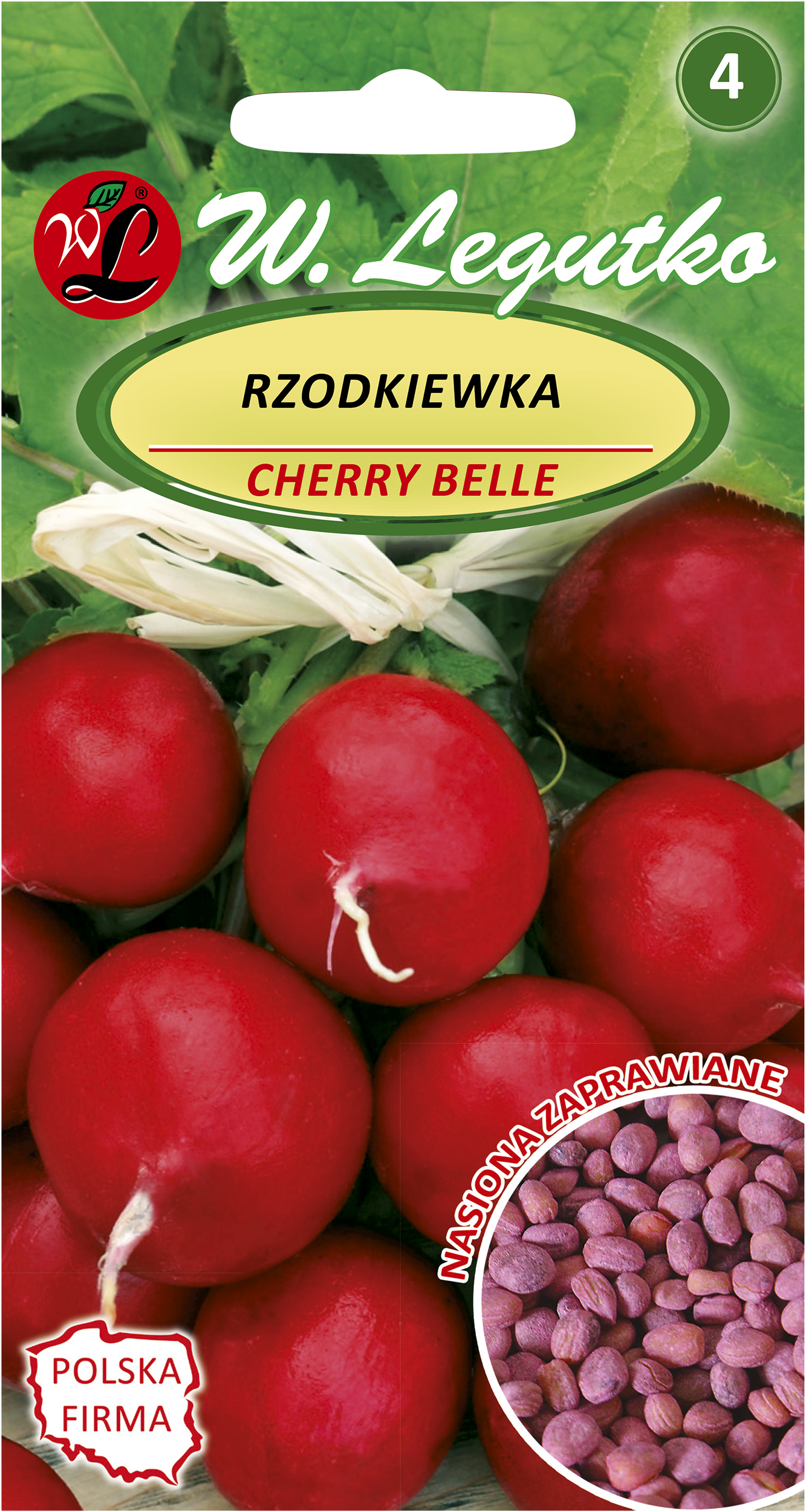 Rzodkiewka Cherry Belle nasiona zaprawiane 10g W. Legutko
