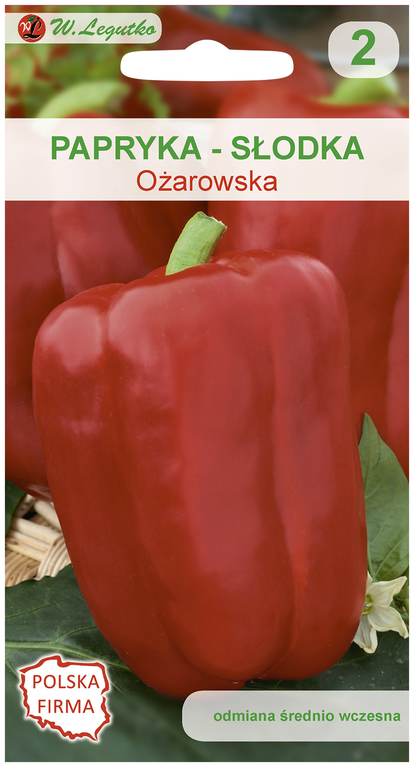 Papryka słodka gruntowa Ożarowska nasiona W. Legutko