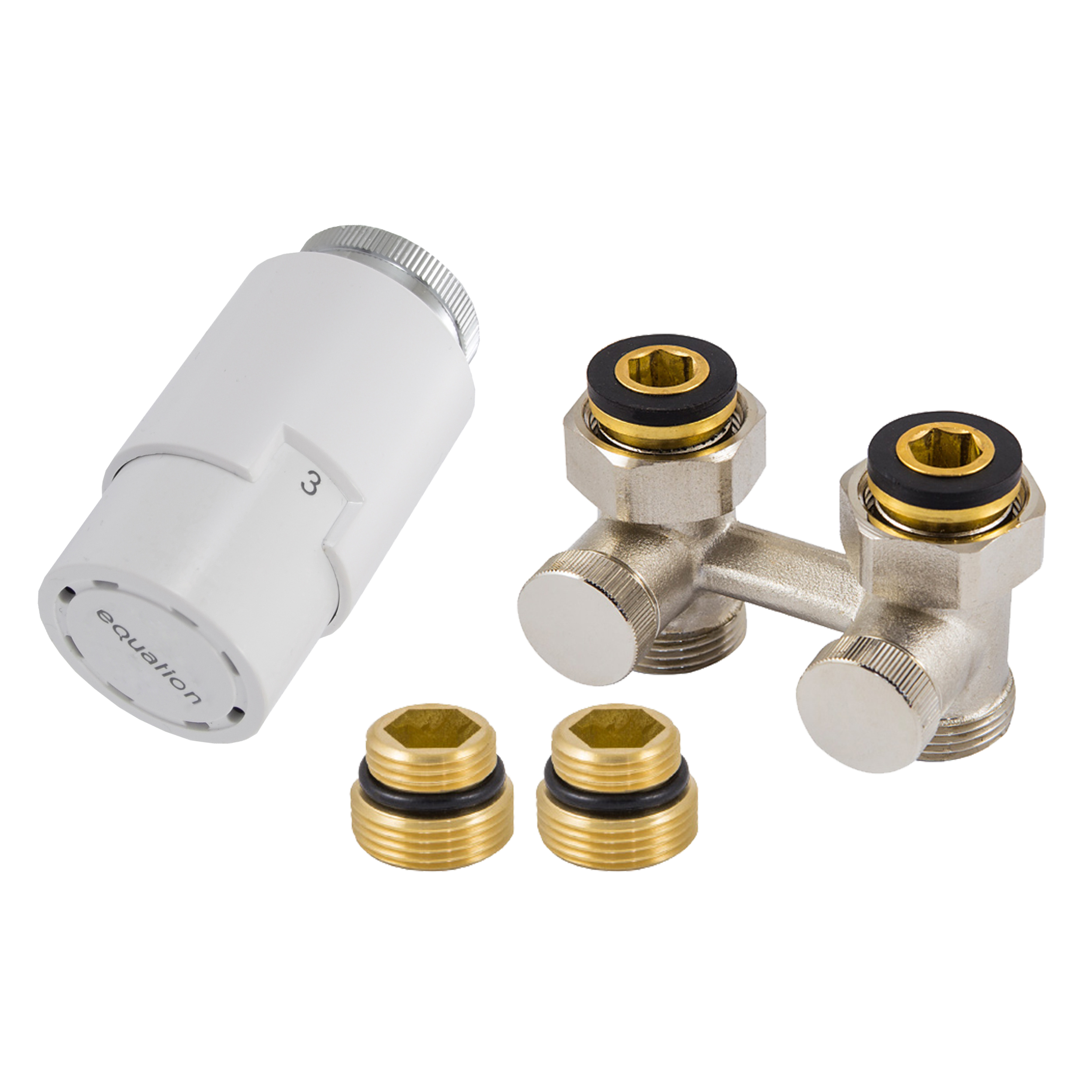 Zestaw termostatyczny PROSTY 1/2" nikiel EQUATION