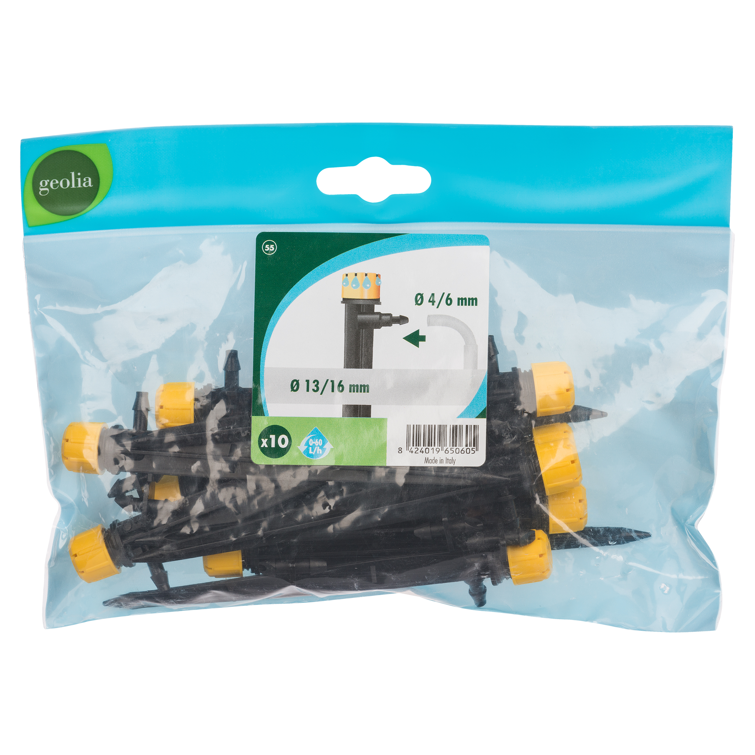 Gocciolatore fine linea regolatore di flusso per superfici circolari in polipropilene GEOLIA GEO8227-10 60 l/h - 7