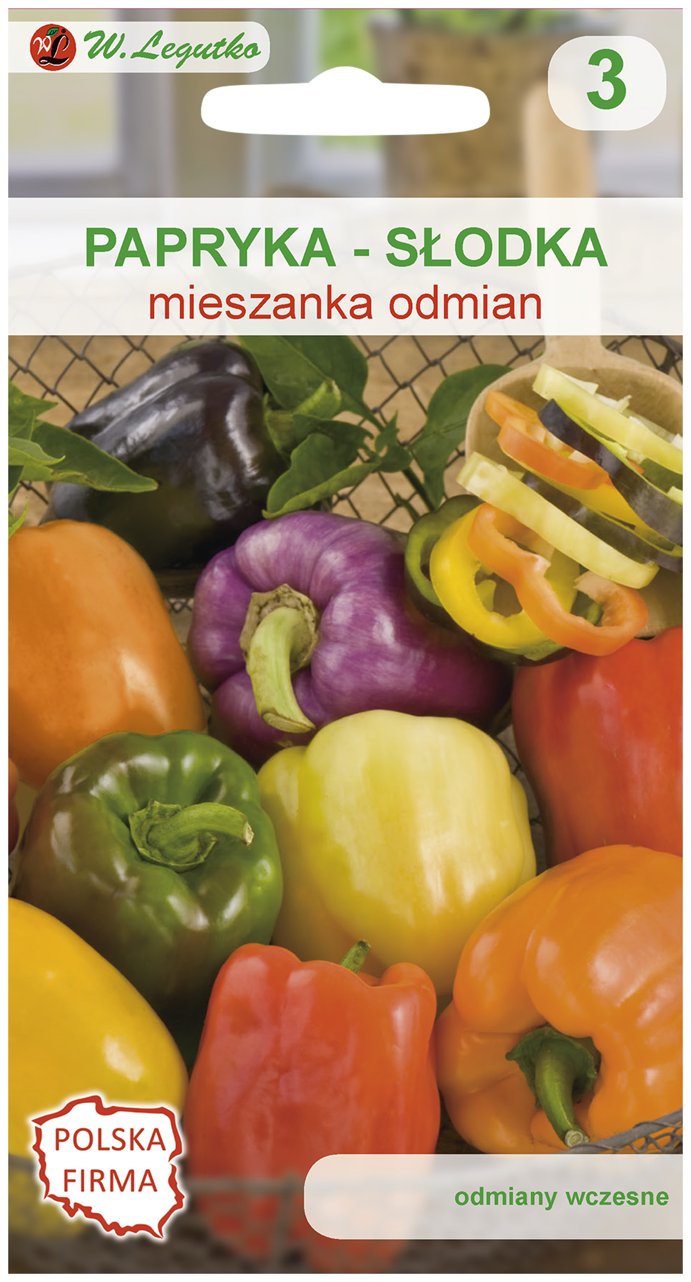 Papryka słodka gruntowa mieszanka odmian nasiona W. Legutko