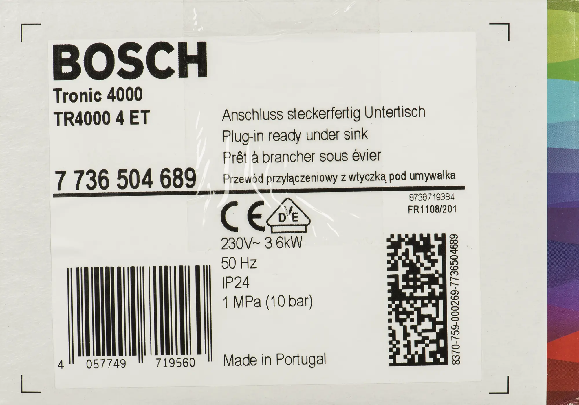 Elektryczny przepływowy ogrzewacz wody TR4000 6 kW ET BOSCH - 2
