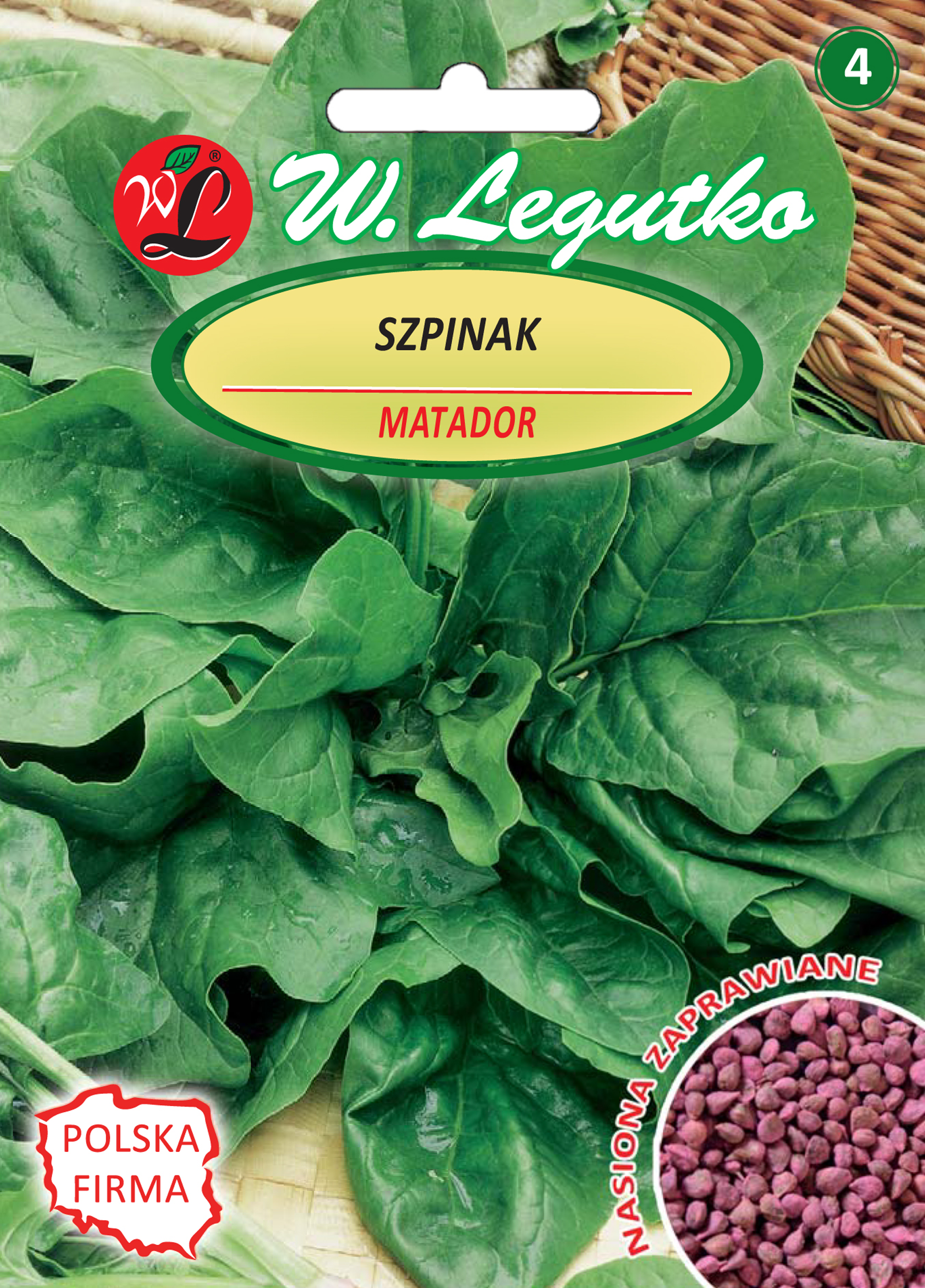 Szpinak Matador nasiona zaprawiane 20g W. Legutko