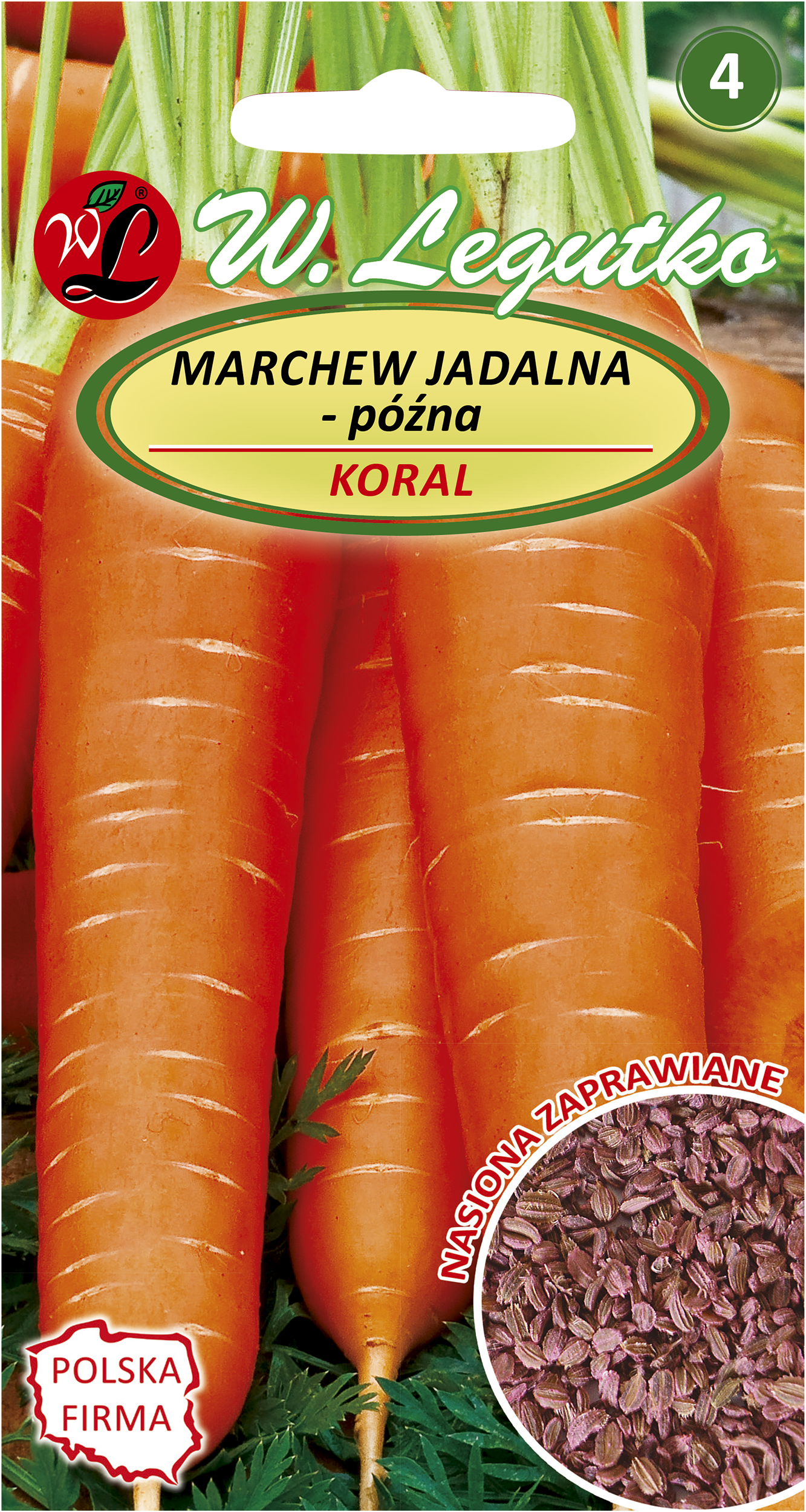 Marchew Koral nasiona zaprawiane 5g W. Legutko