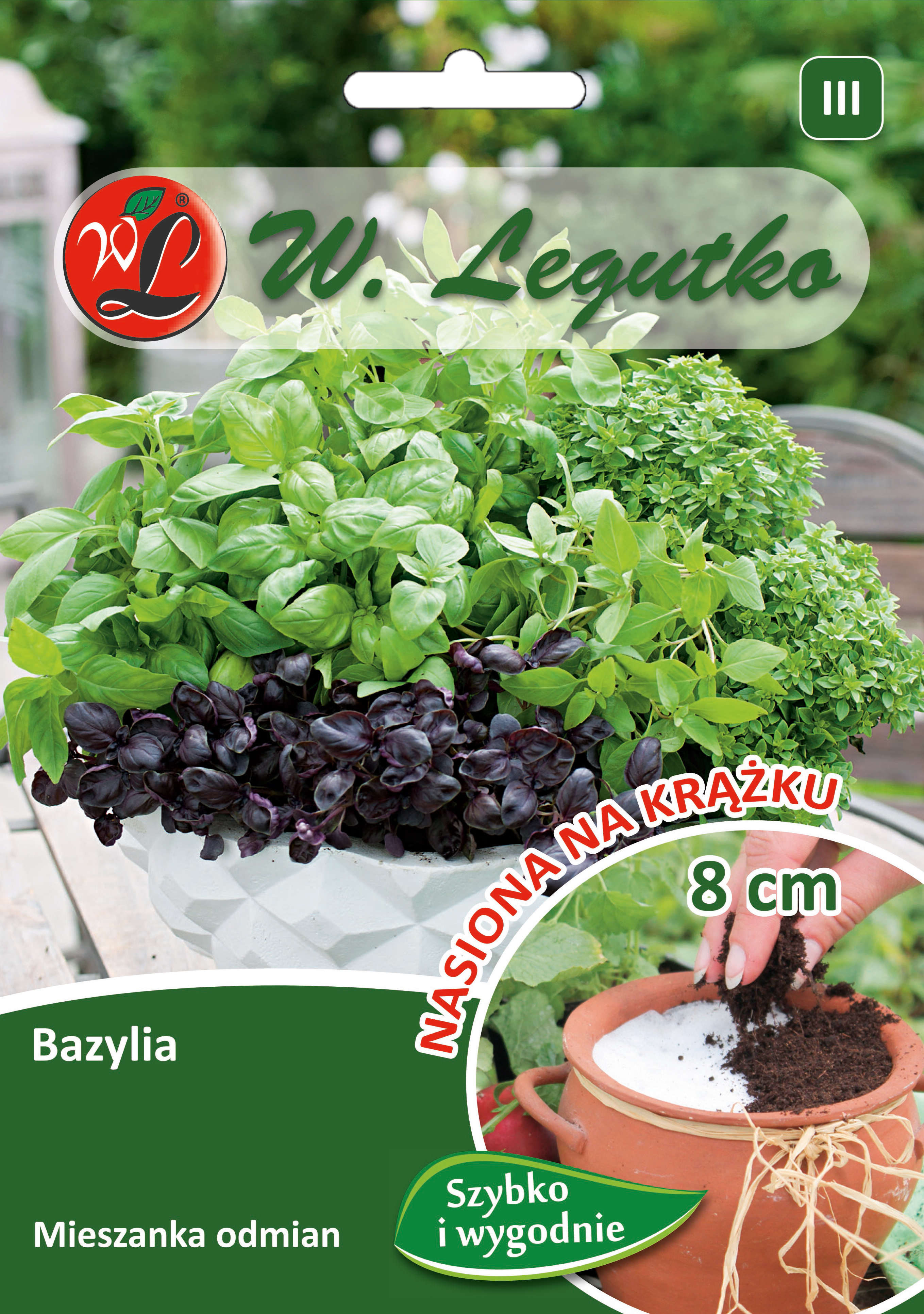 Bazylia mix odmian nasiona na krążku 3szt. W. Legutko