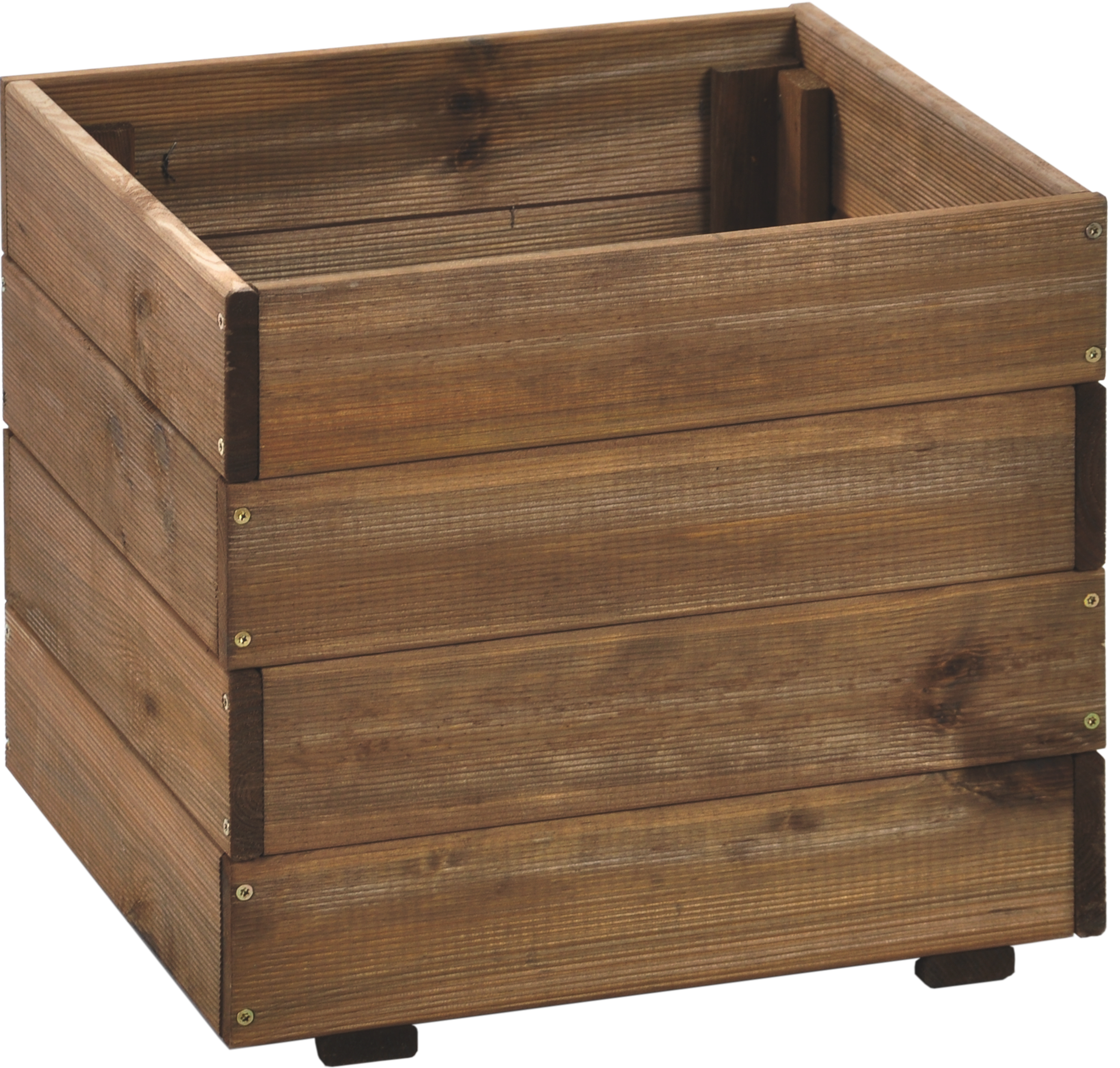 Donica drewniana Nive 40x40x37 cm brązowa Naterial