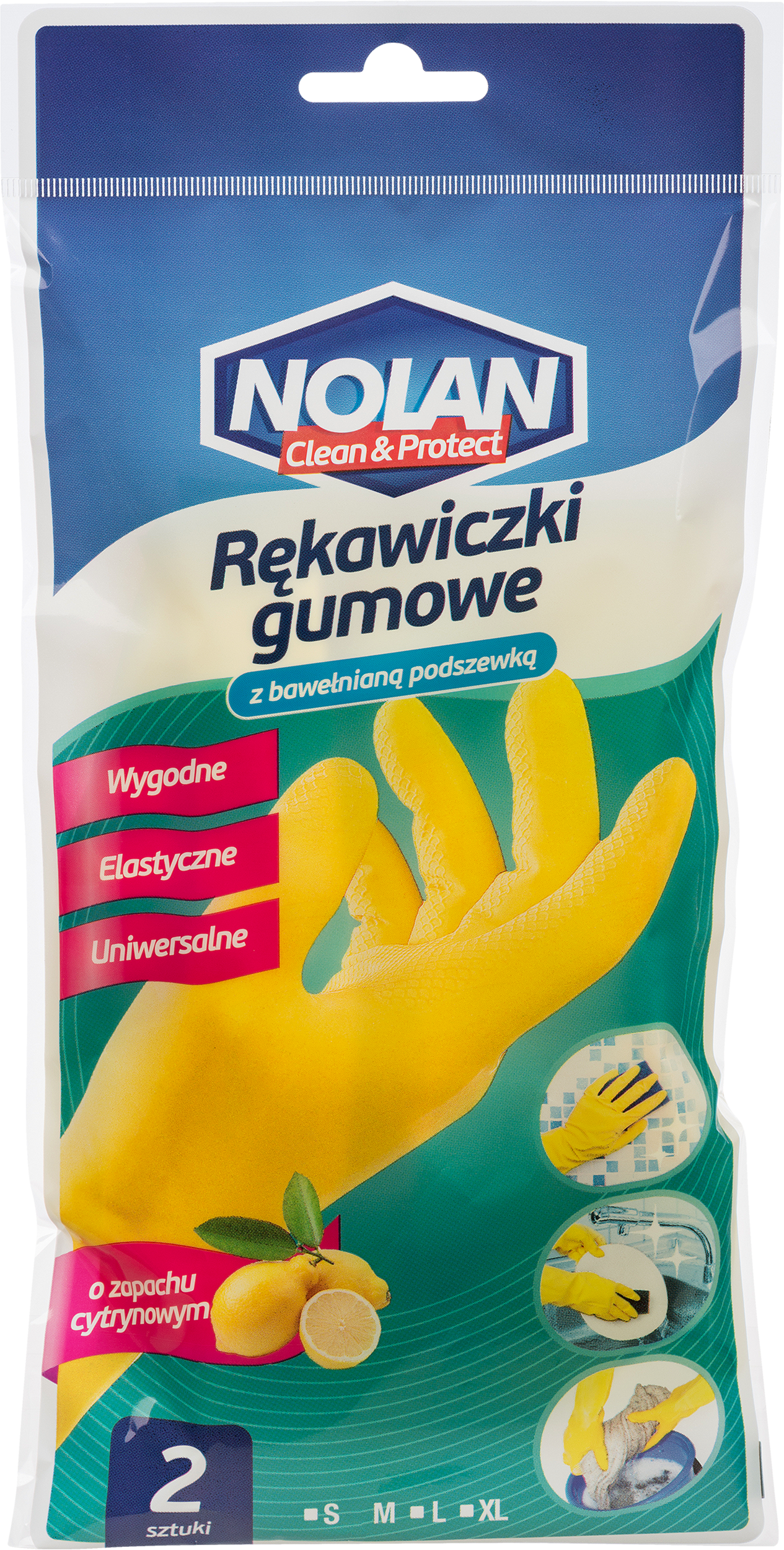 Rękawice ochronne gumowe r. M 2 szt. Nolan