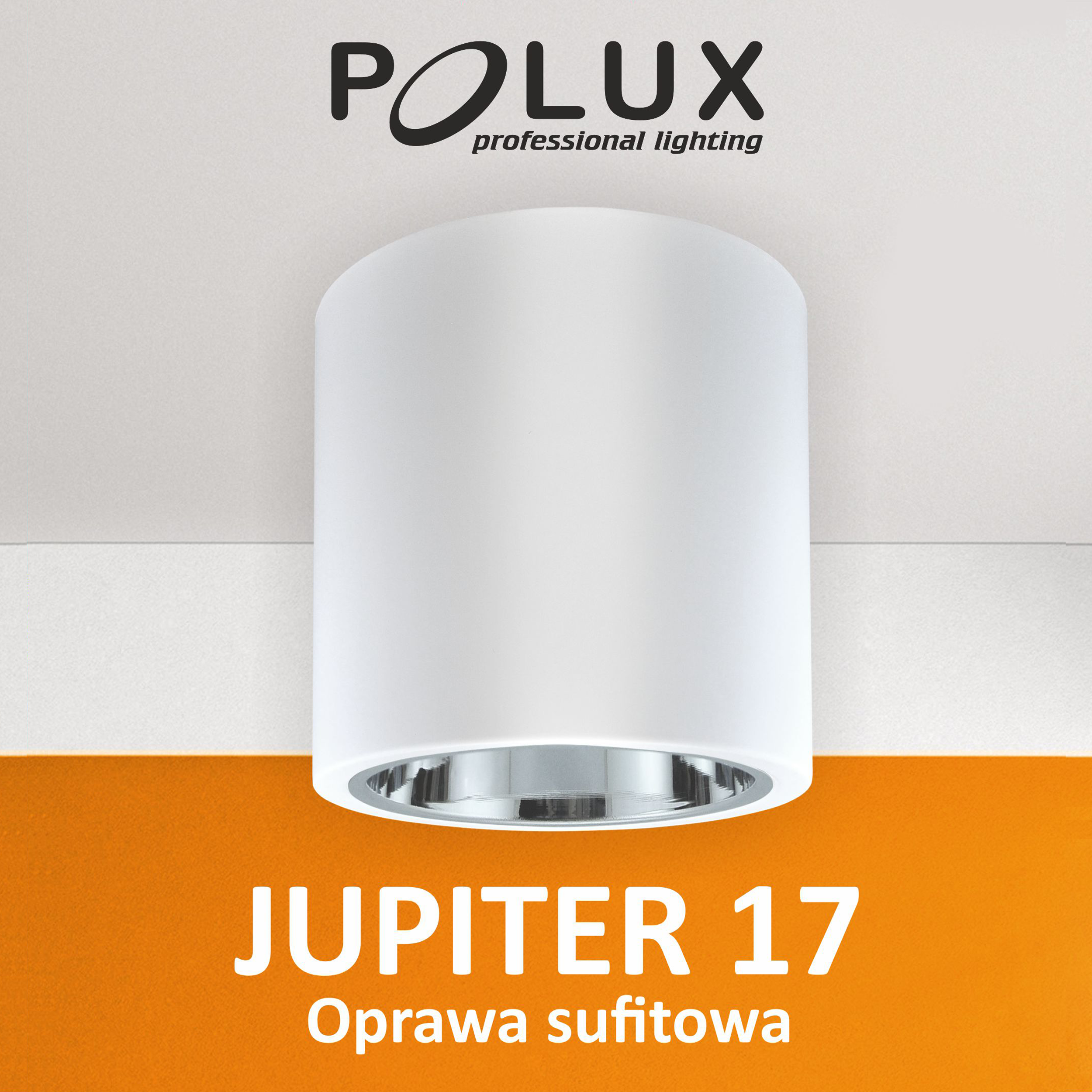Oprawa stropowa natynkowa JUPITER śr. 17 cm biała E27 POLUX - 2