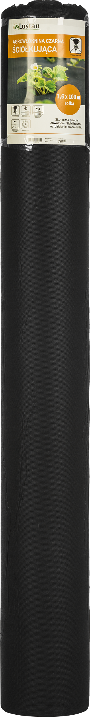 Agrowłóknina czarna ściółkująca 1.6 m x mb 50g/m2 Lustan - 3
