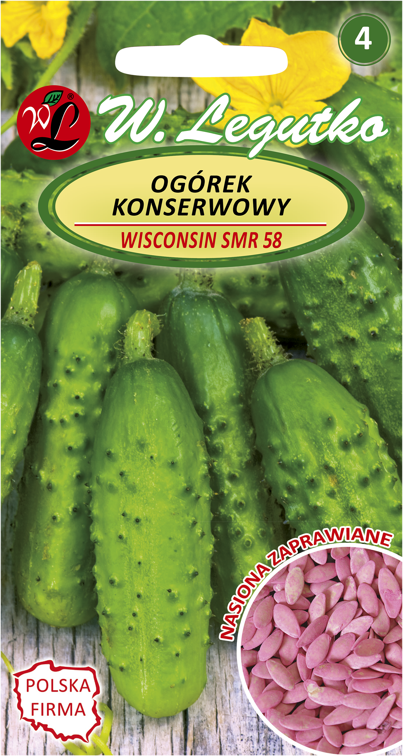 Ogórek gruntowy Wisconsin SMR58 nasiona zaprawiane 5g W. Legutko