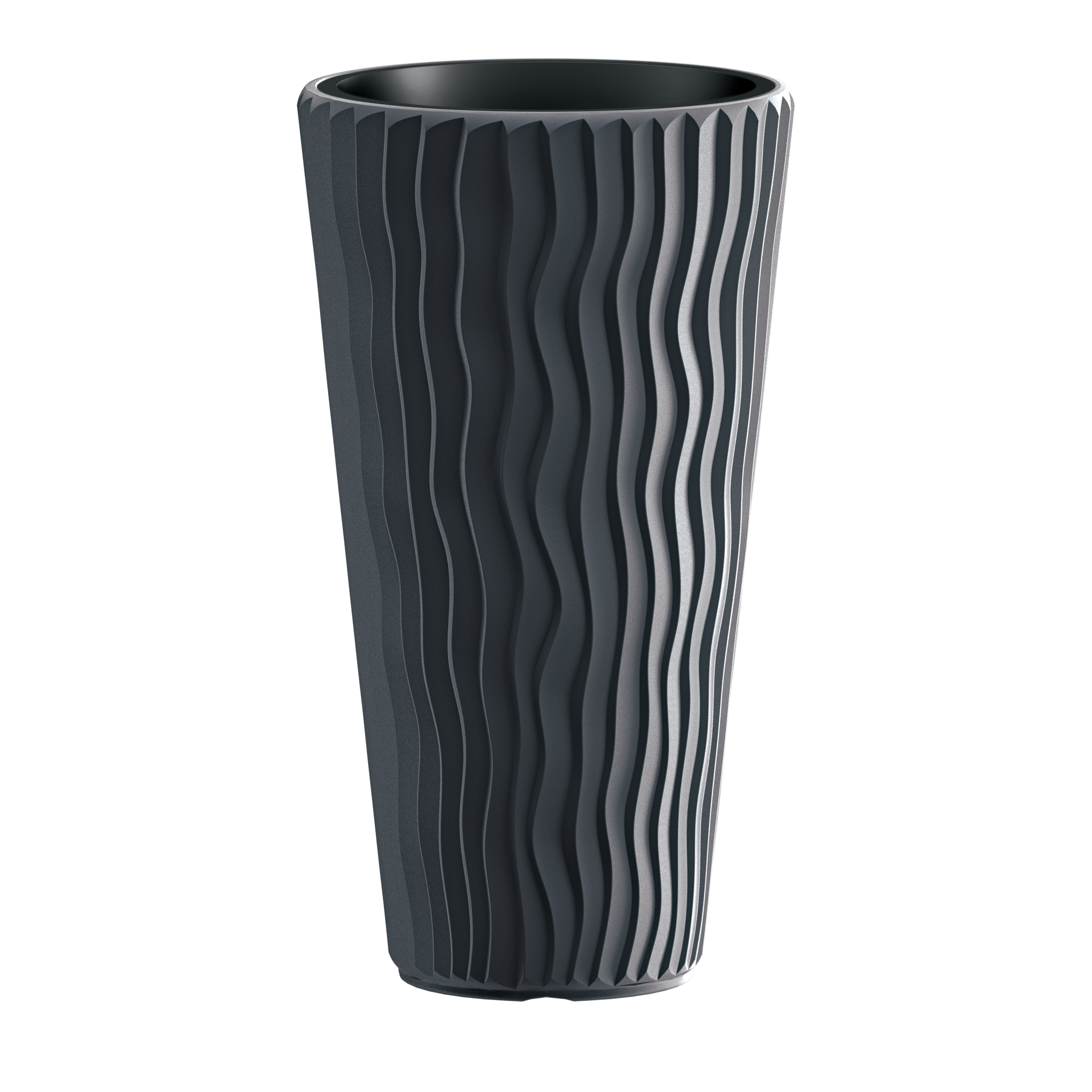 Vaso Sandy PROSPERPLAST in polipropilene antracite H 70.8 x ø 39 cm - 5