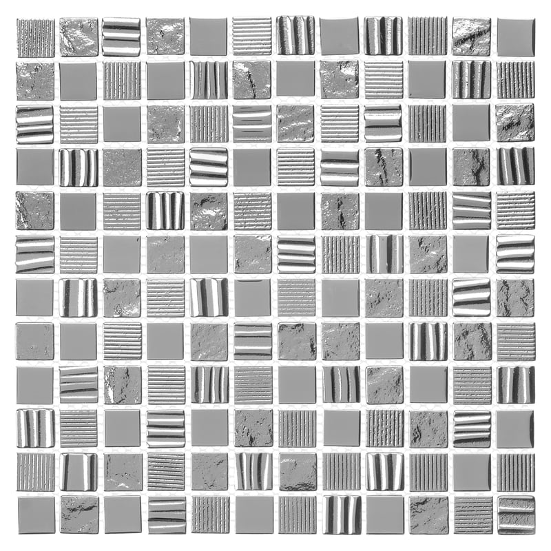 Mozaika Ice Structure Silver 30 x 30 Artens