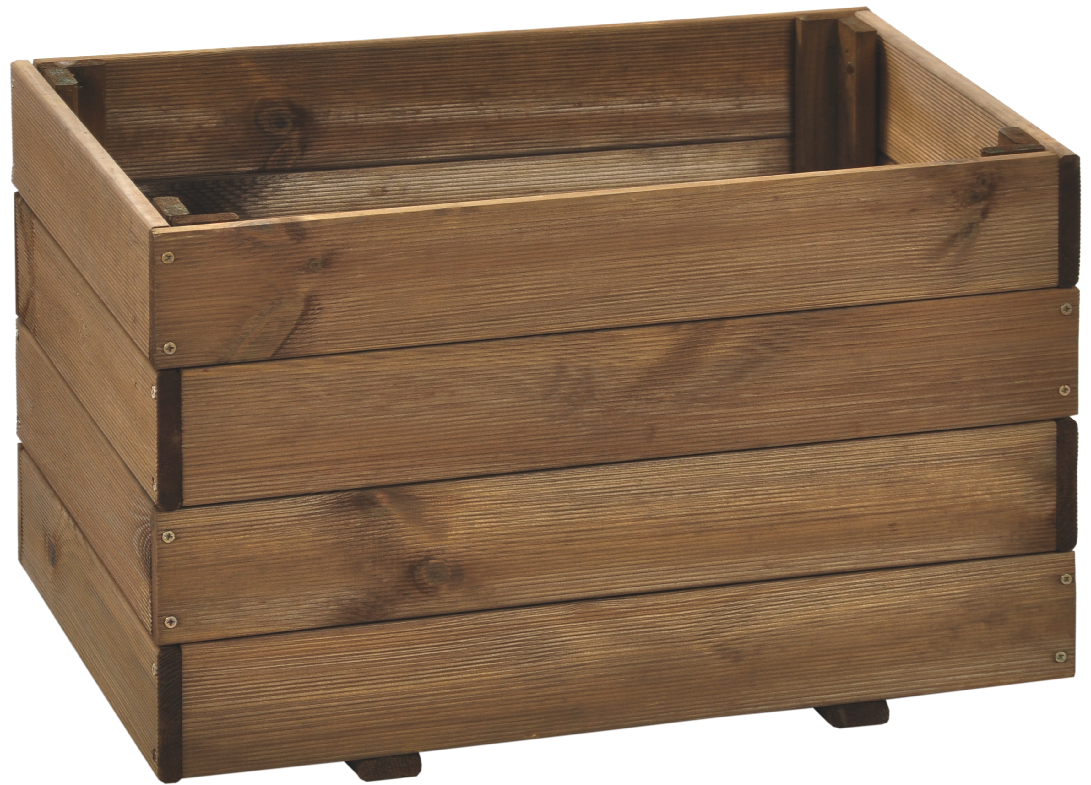 Donica drewniana Nive 60x40x37 cm brązowa Naterial