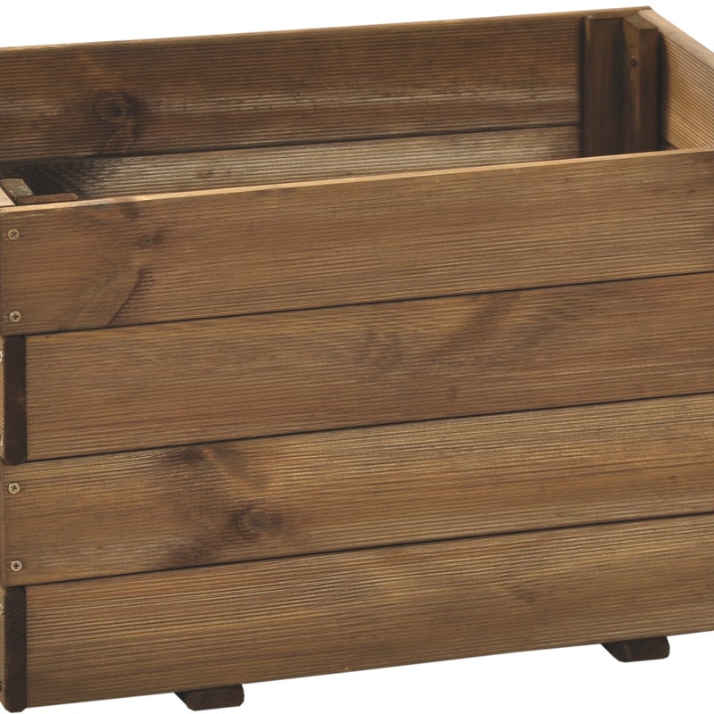 Donica drewniana Nive 60x40x37 cm brązowa Naterial