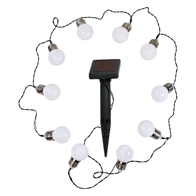 Girlanda solarna Milky 10xLED 2 m IP44 białe żarówki Polux