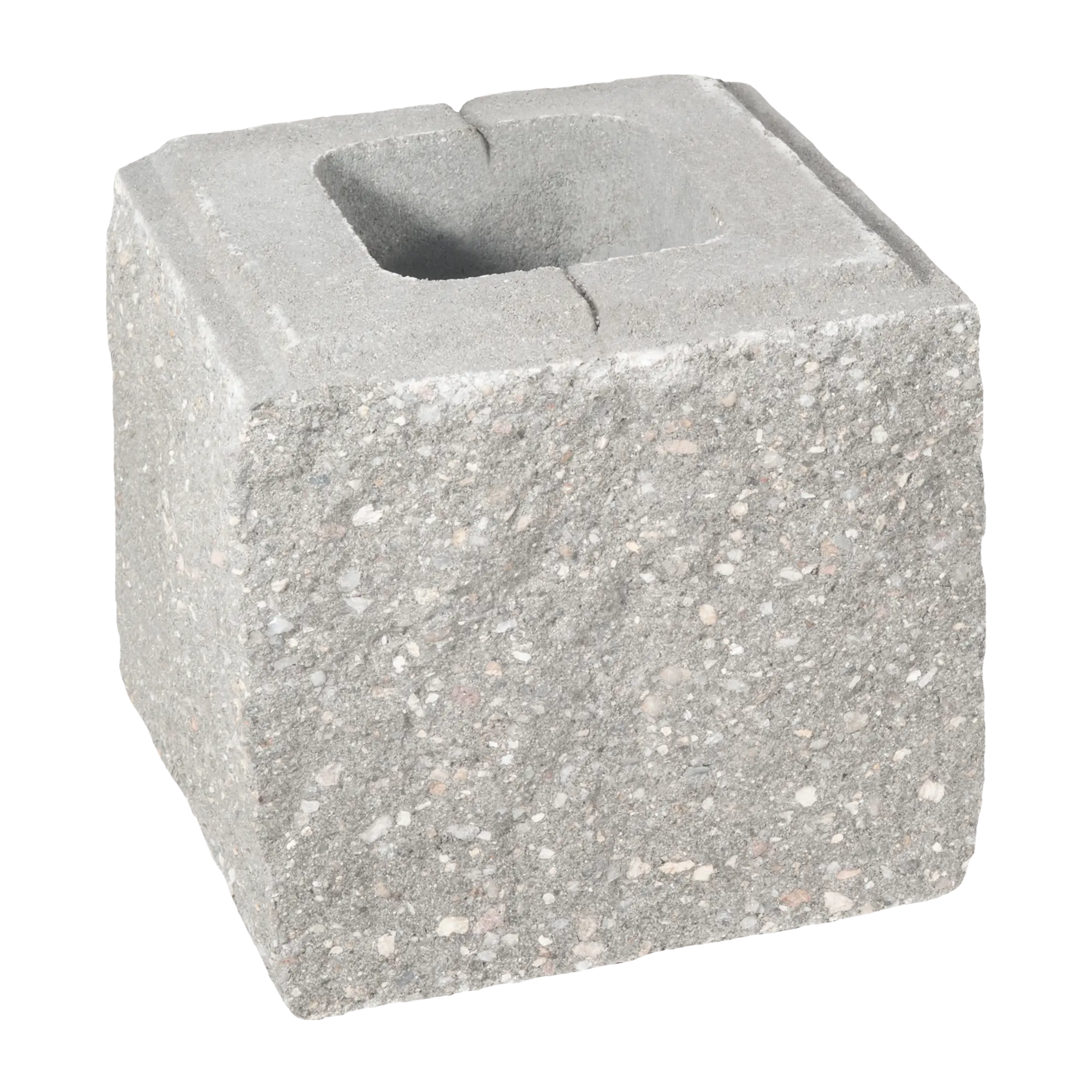 Pustak ścienno-cokołowy 20x19.5x19 cm 3stronnie łupany Granit Ziel-Bruk