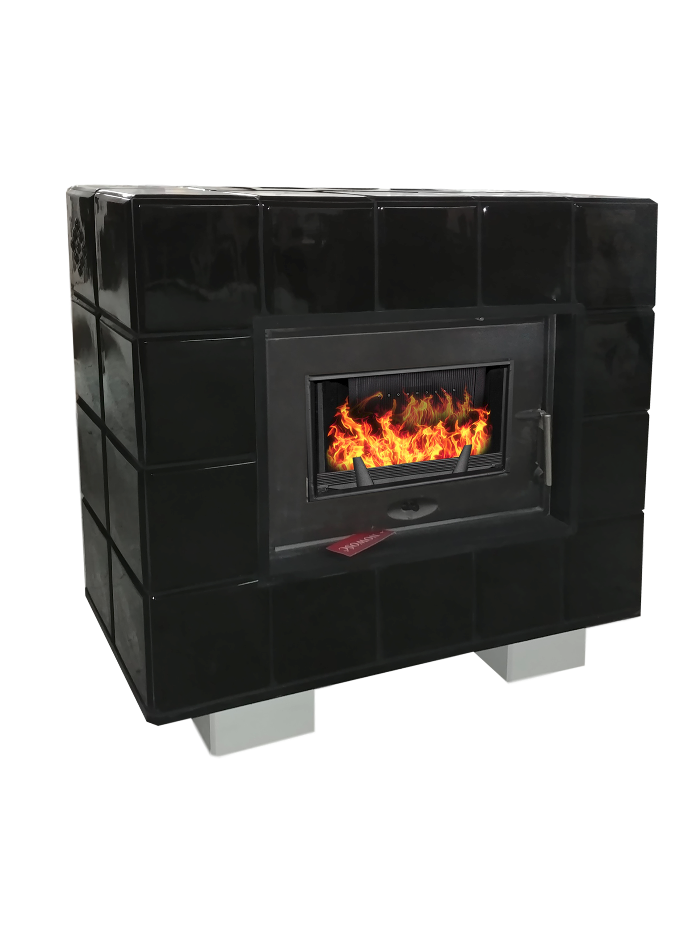 Piec kominkowy Tulip 7 kW czarny Marmi-Decor