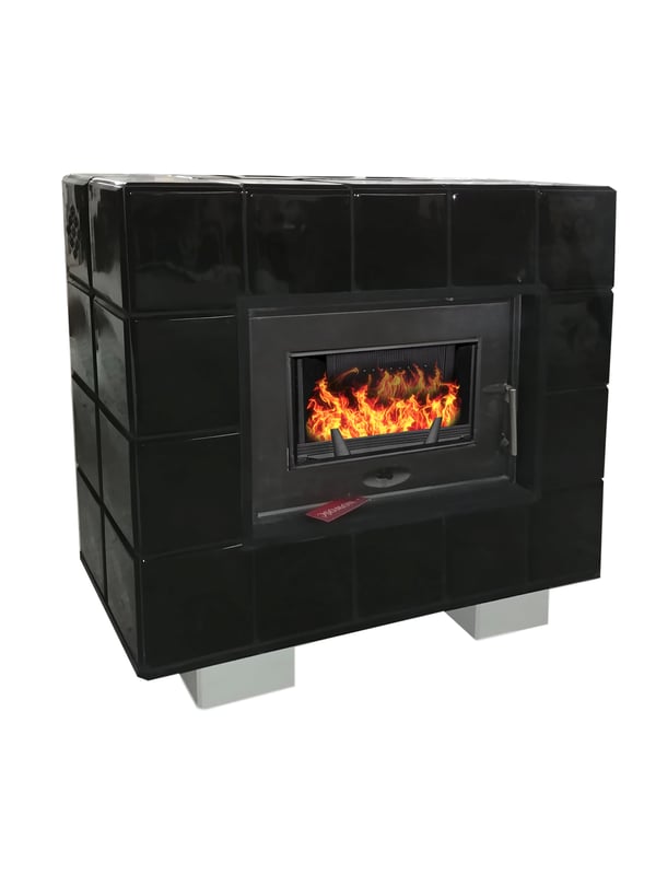 Piec kominkowy Tulip 7 kW czarny Marmi-Decor