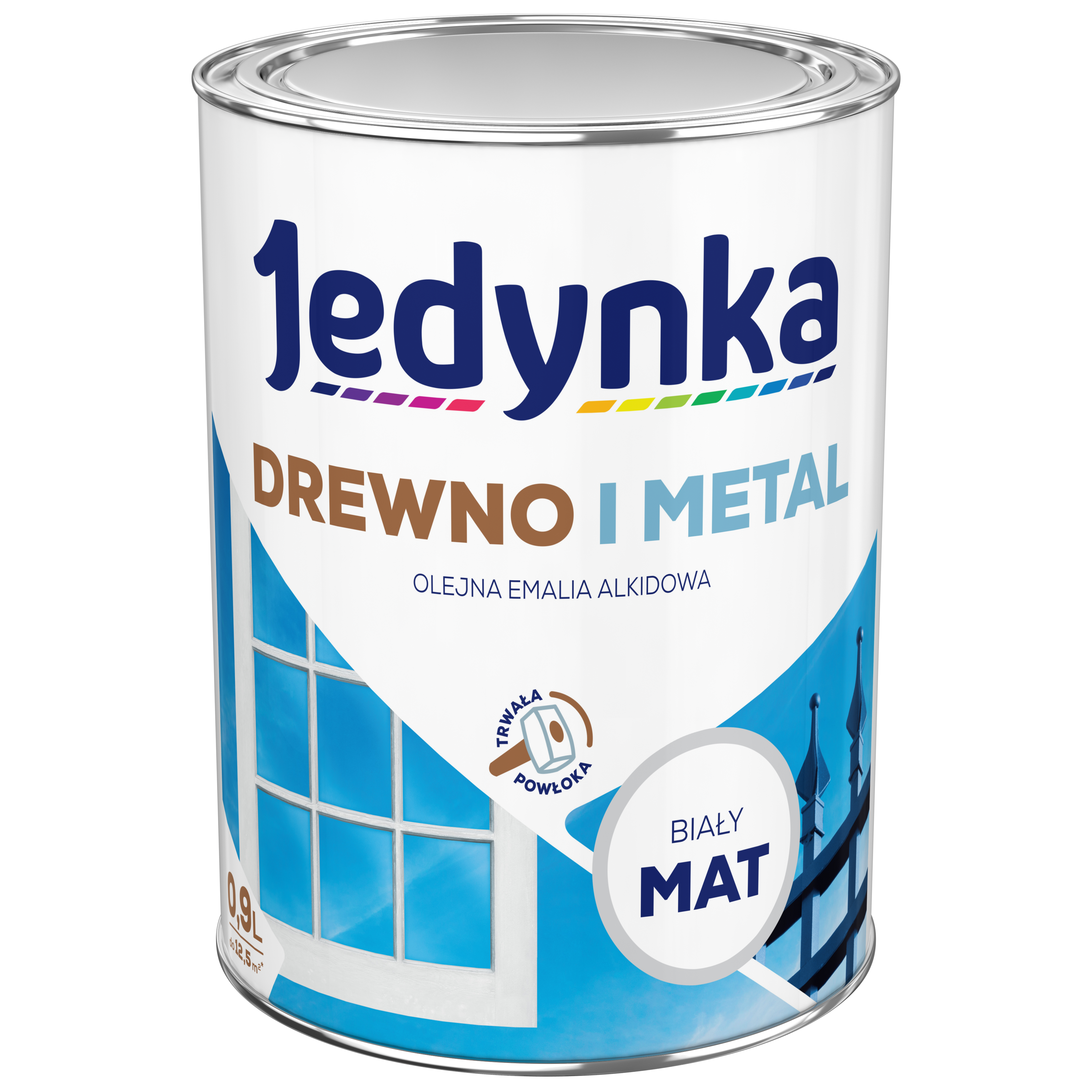Emalia DO DREWNA I METALU 0.9 l Biały Mat JEDYNKA