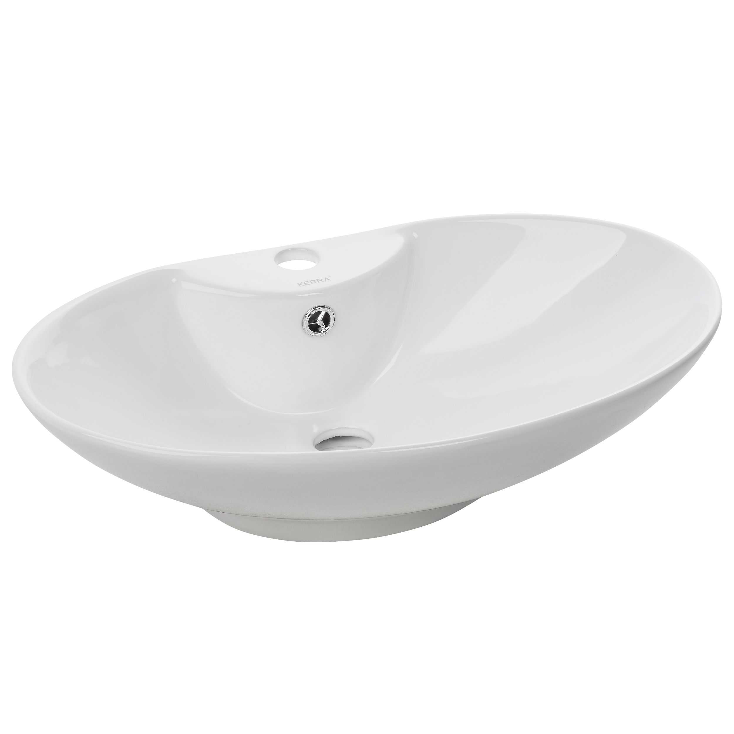 Umywalka ceramiczna nablatowa Samba KR-139 58 x 38 Z/O Kerra - 11